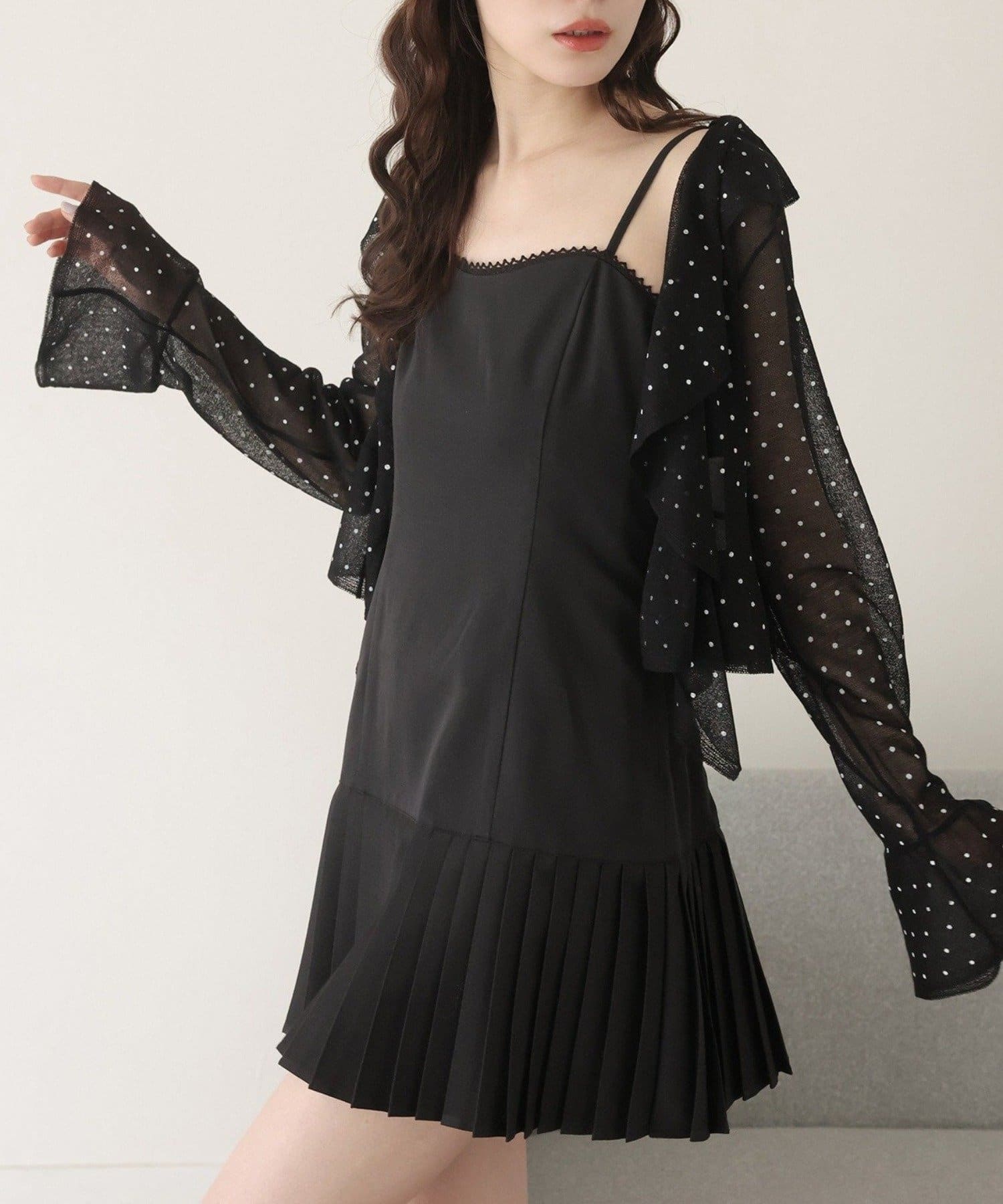 NICE CLAUP / OLIVE des OLIVE OUTLET(ナイスクラップ  / オリーブ デ オリーブ アウトレット) 【one after another】プリーツジャンスカ