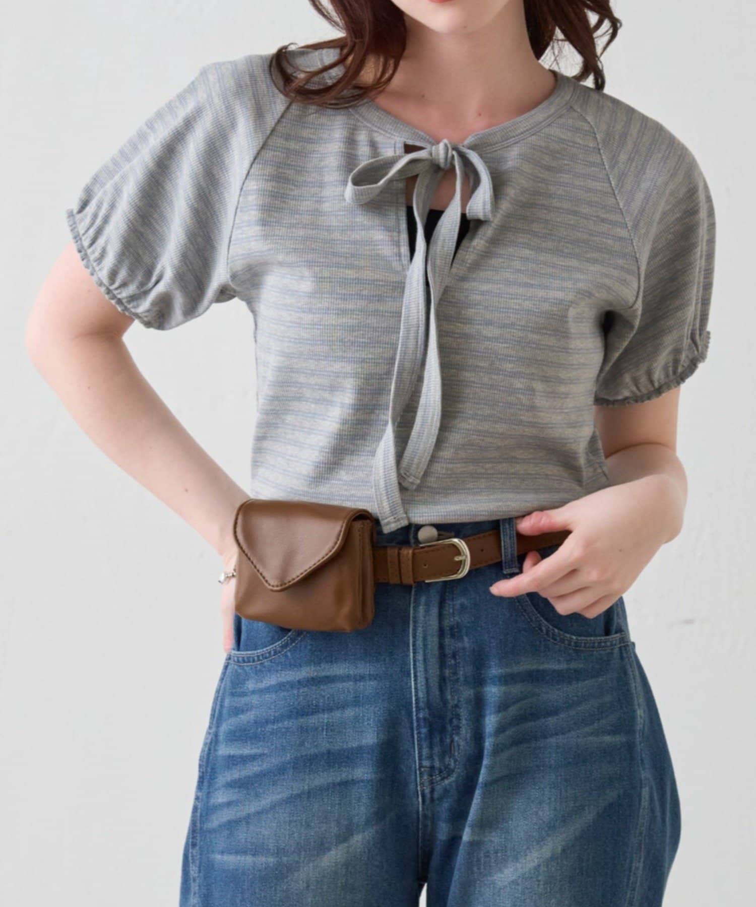 Kastane(カスタネ) 【4.19(日)0:00発売】ボウタイボーダーtee