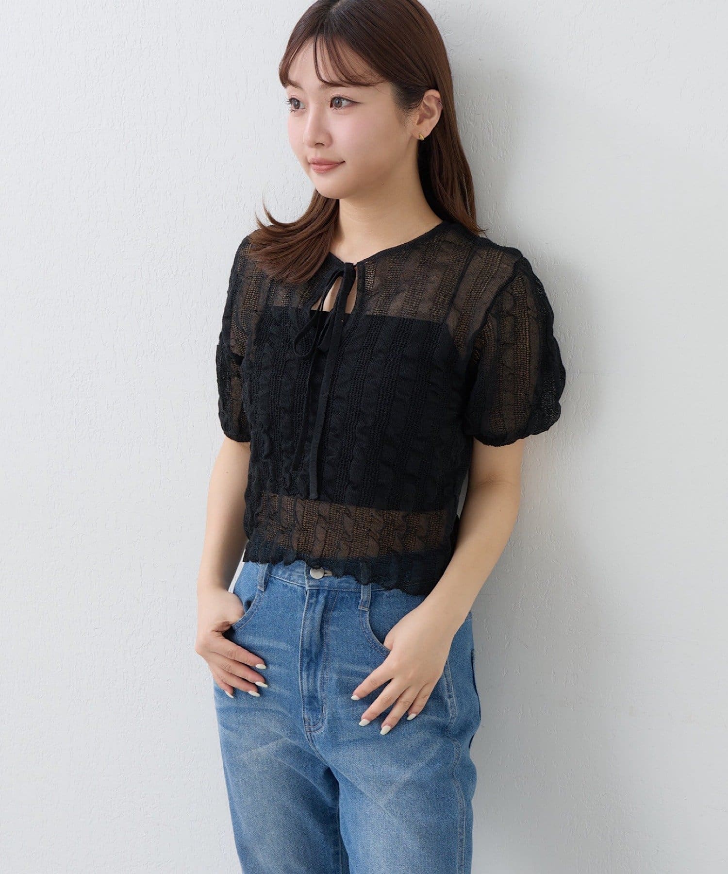 Kastane(カスタネ) シアーパフニット