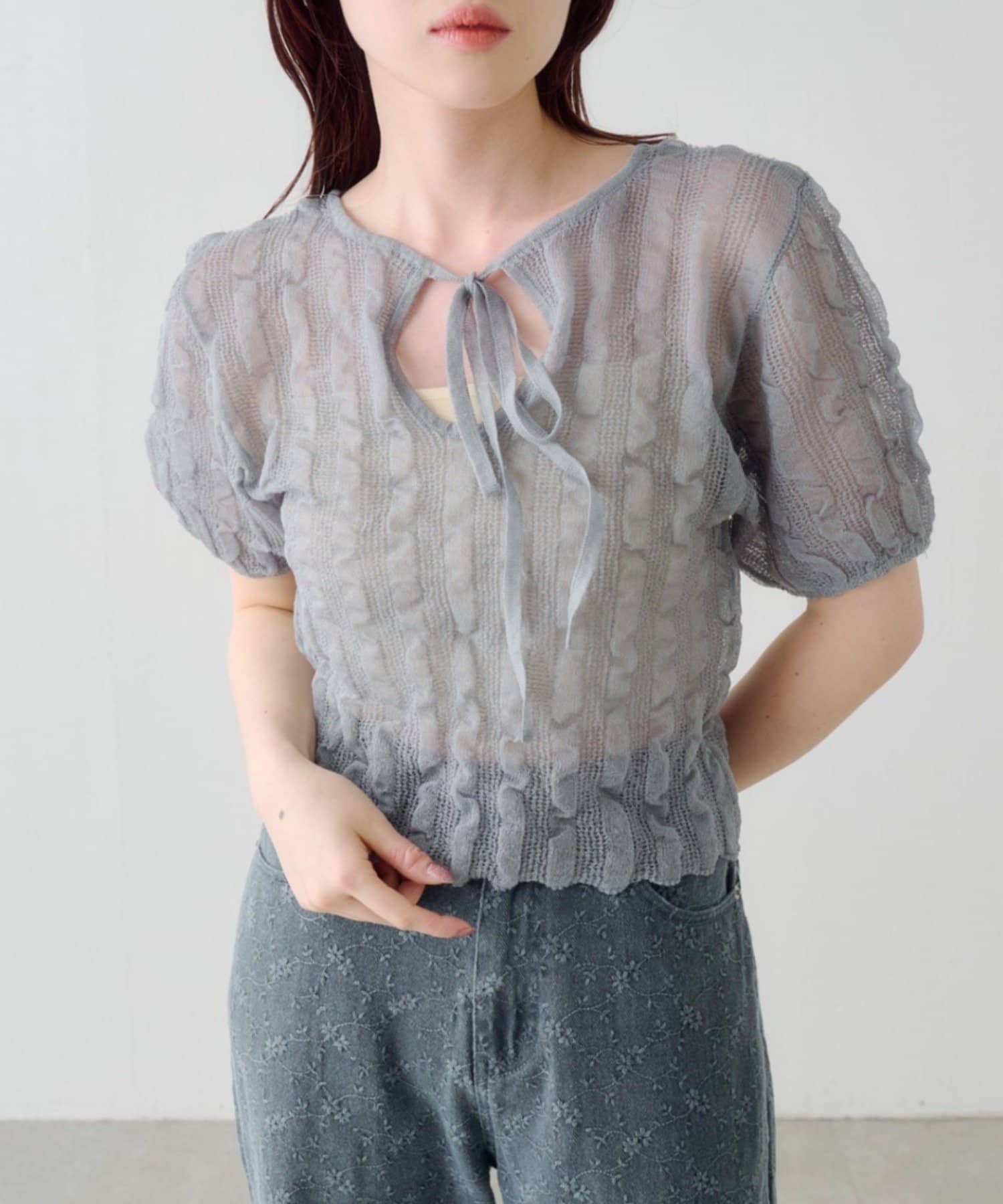 Kastane(カスタネ) シアーパフニット