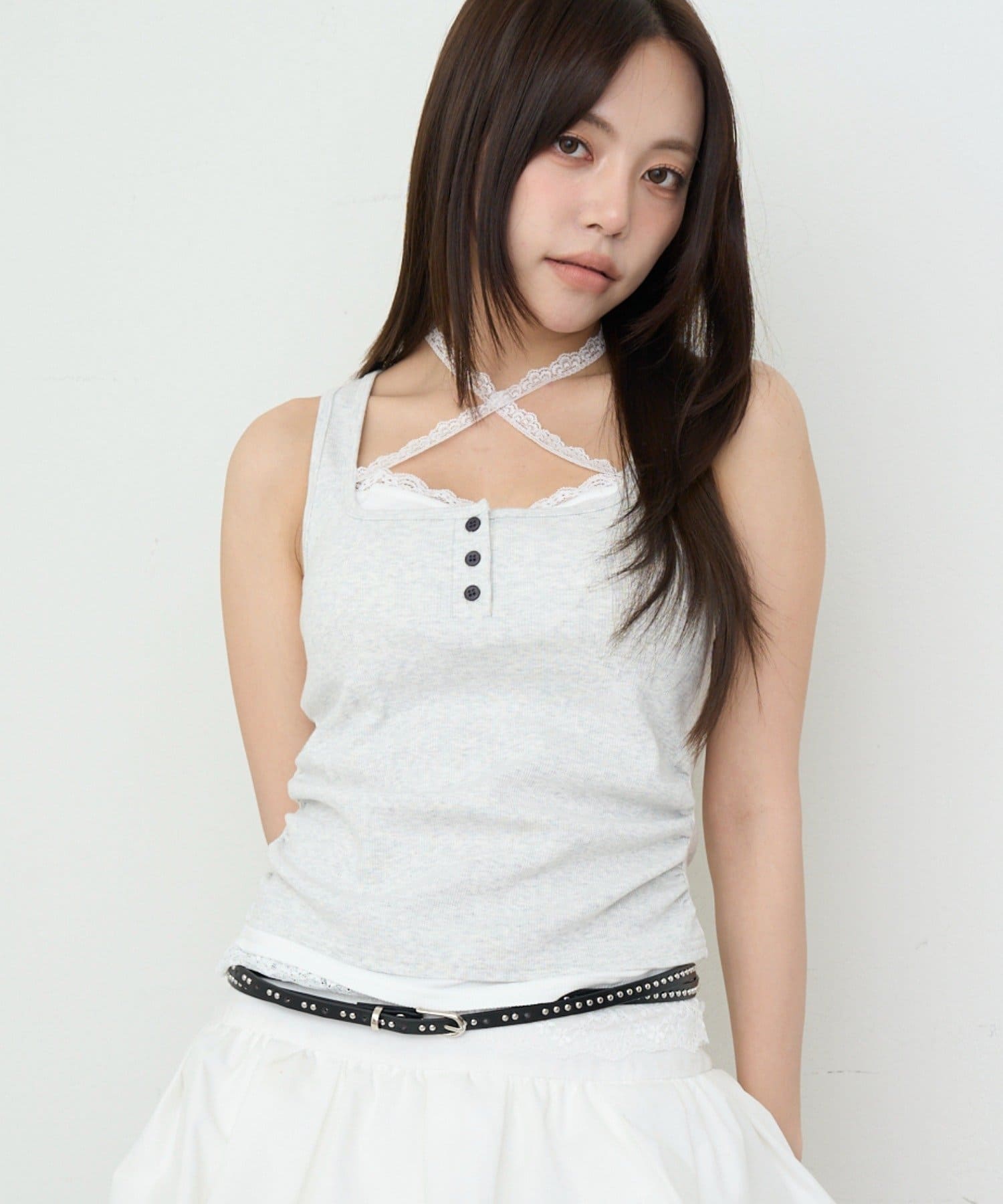 RAY CASSIN(レイカズン) 【予約商品10％ポイント】カップ付きレイヤードキャミソール