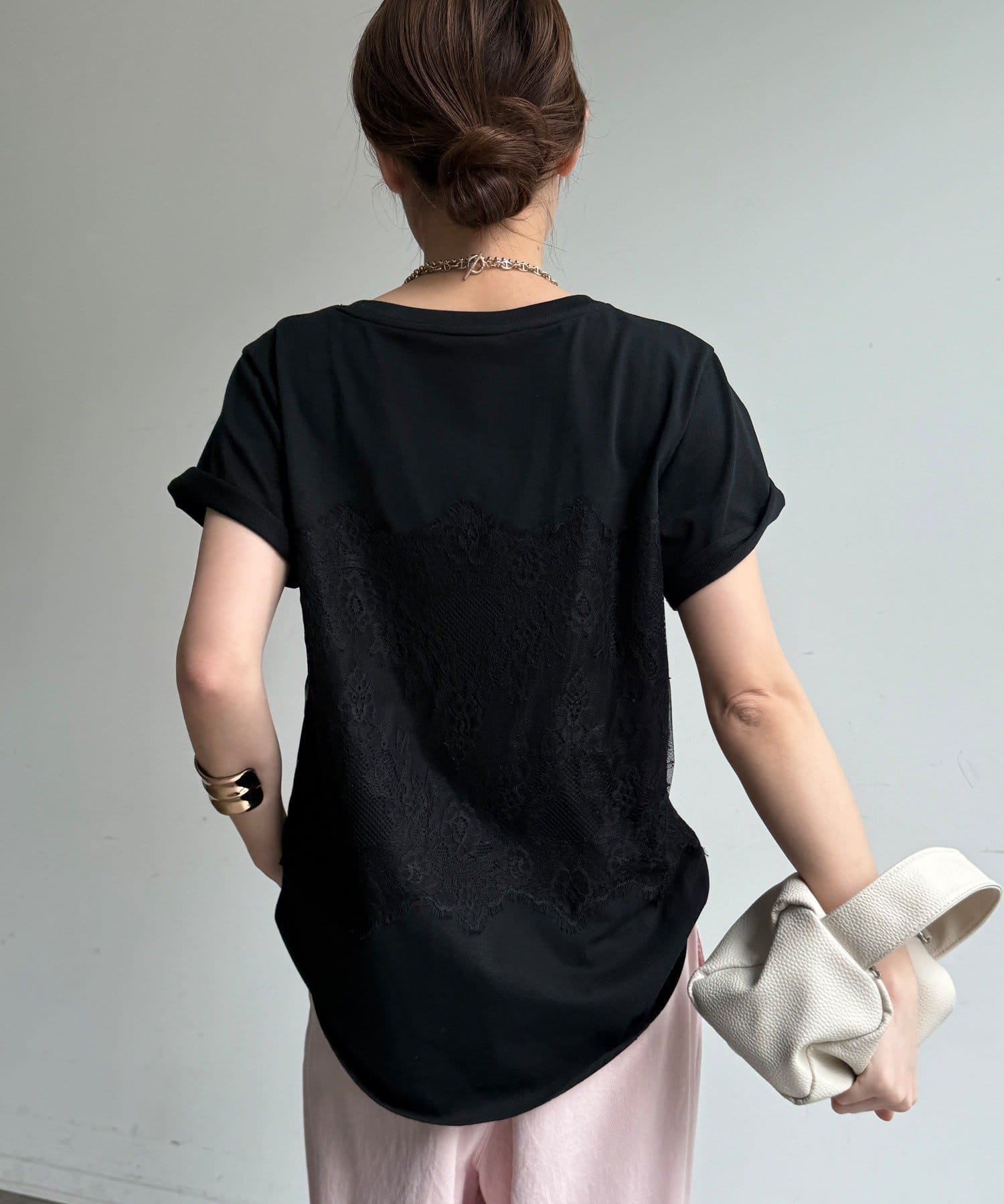 DOUDOU(ドゥドゥ) レースドッキングTEE