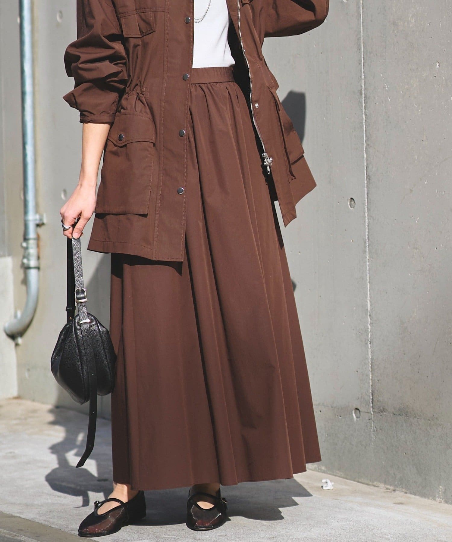 OUTLET(アウトレット) 【RIVE DROITE】フォルムギャザースカート