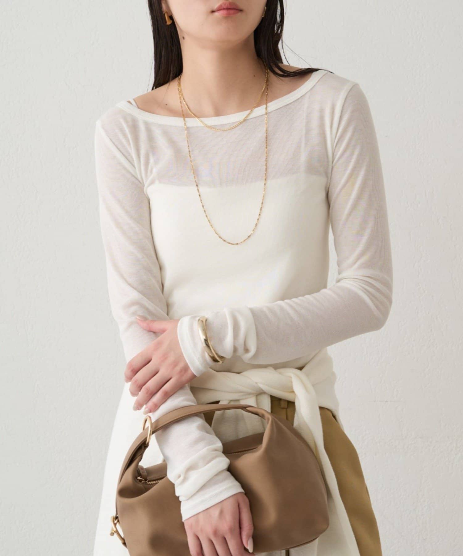 OUTLET(アウトレット) 【Loungedress】ラウンドシアーカットソー