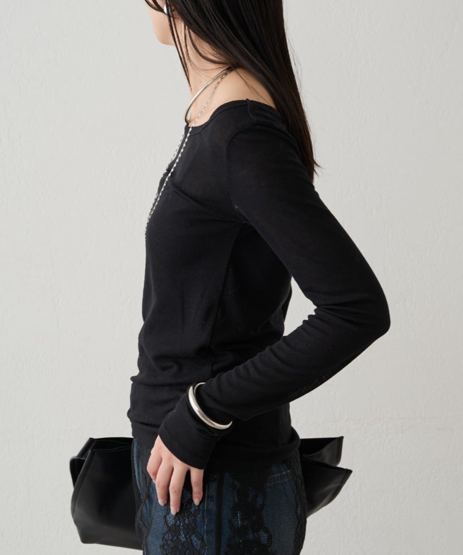 OUTLET(アウトレット) 【Loungedress】ラウンドシアーカットソー