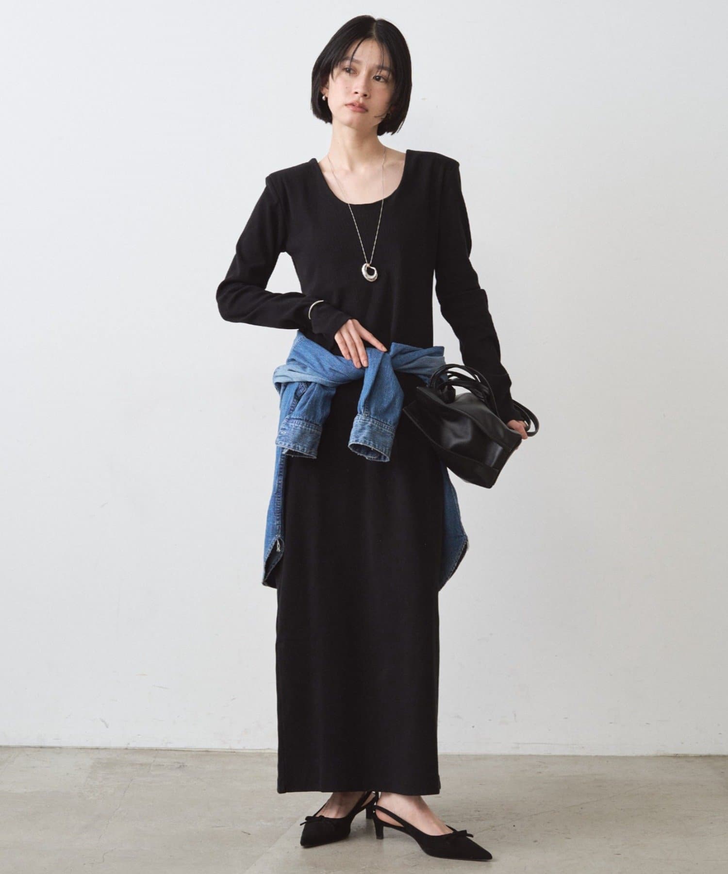 OUTLET(アウトレット) 【Loungedress】パワショルカットワンピース