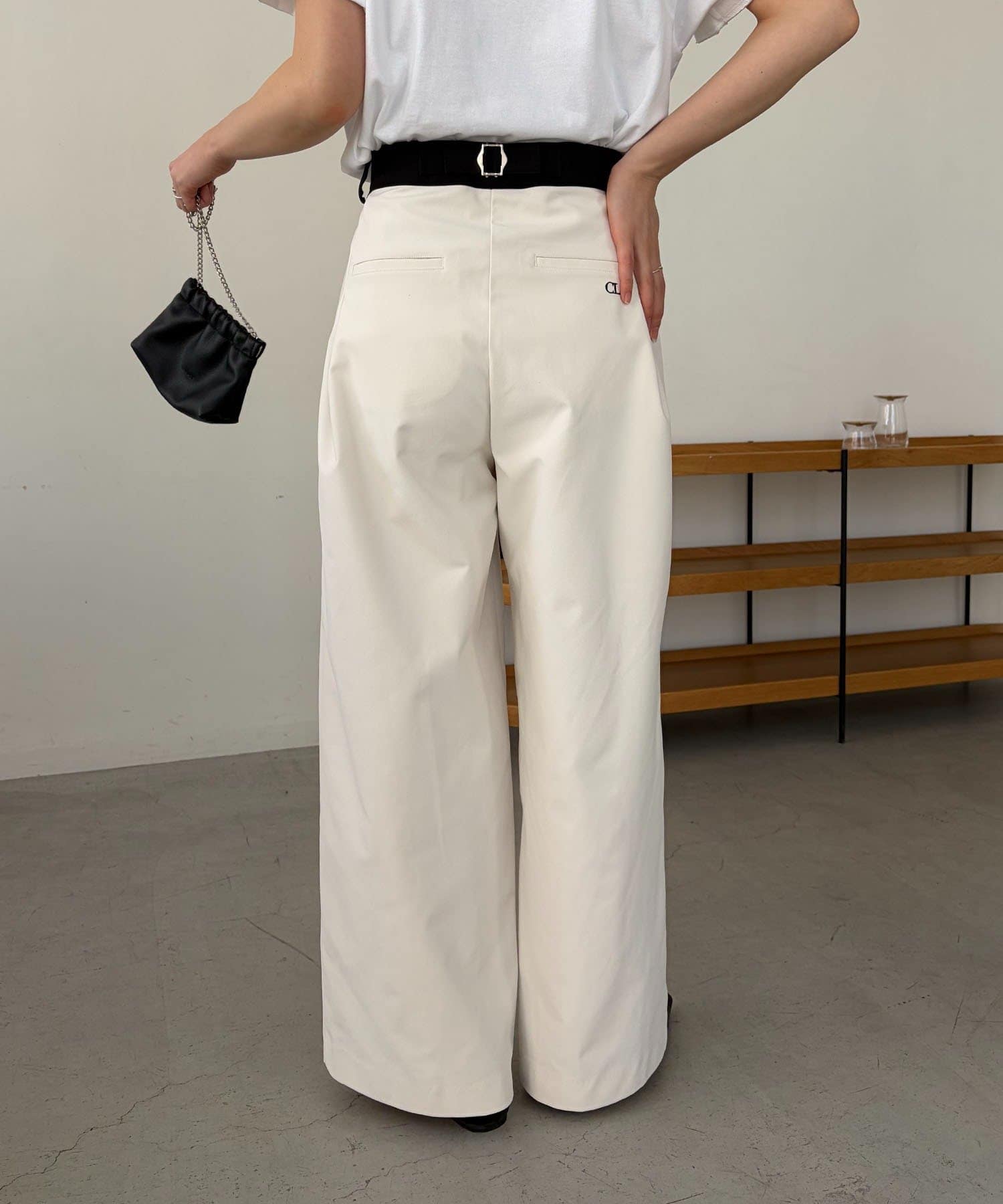 OUTLET(アウトレット) 【CAPRICIEUX LE'MAGE】〈C.L〉バイカラーウエストパンツ