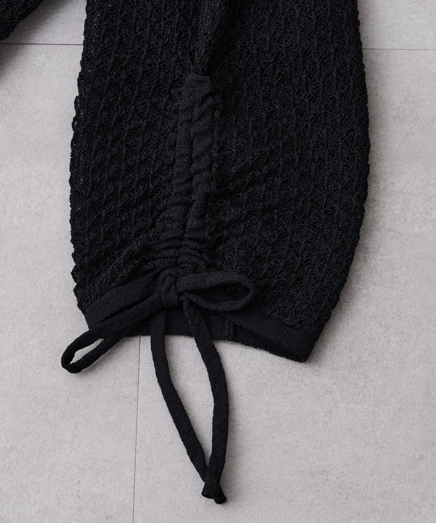 OUTLET(アウトレット) 【CIAOPANIC TYPY】ニットレースサイドギャザーカプリパンツ