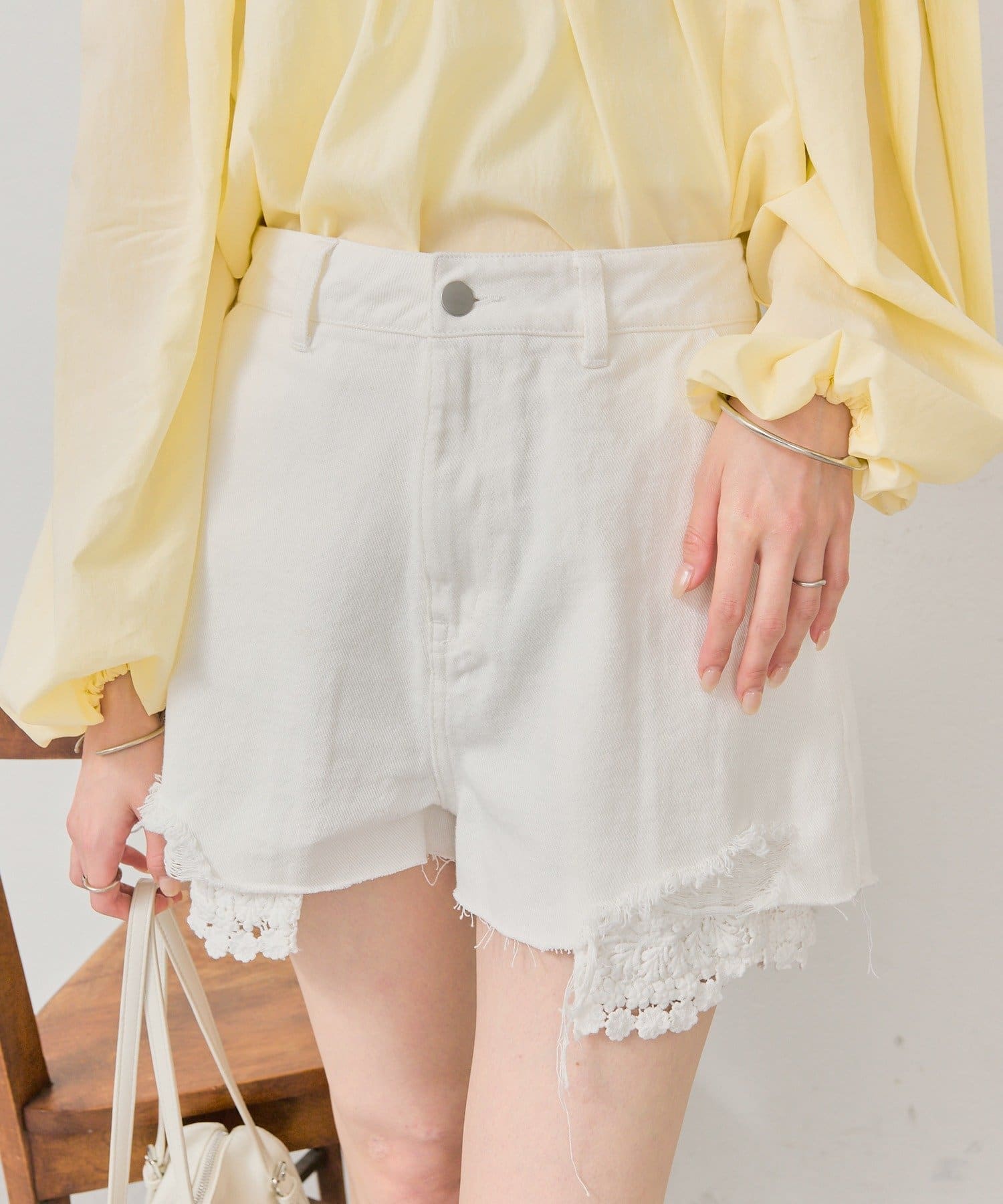 OUTLET(アウトレット) 【mystic】レースポケットショートパンツ