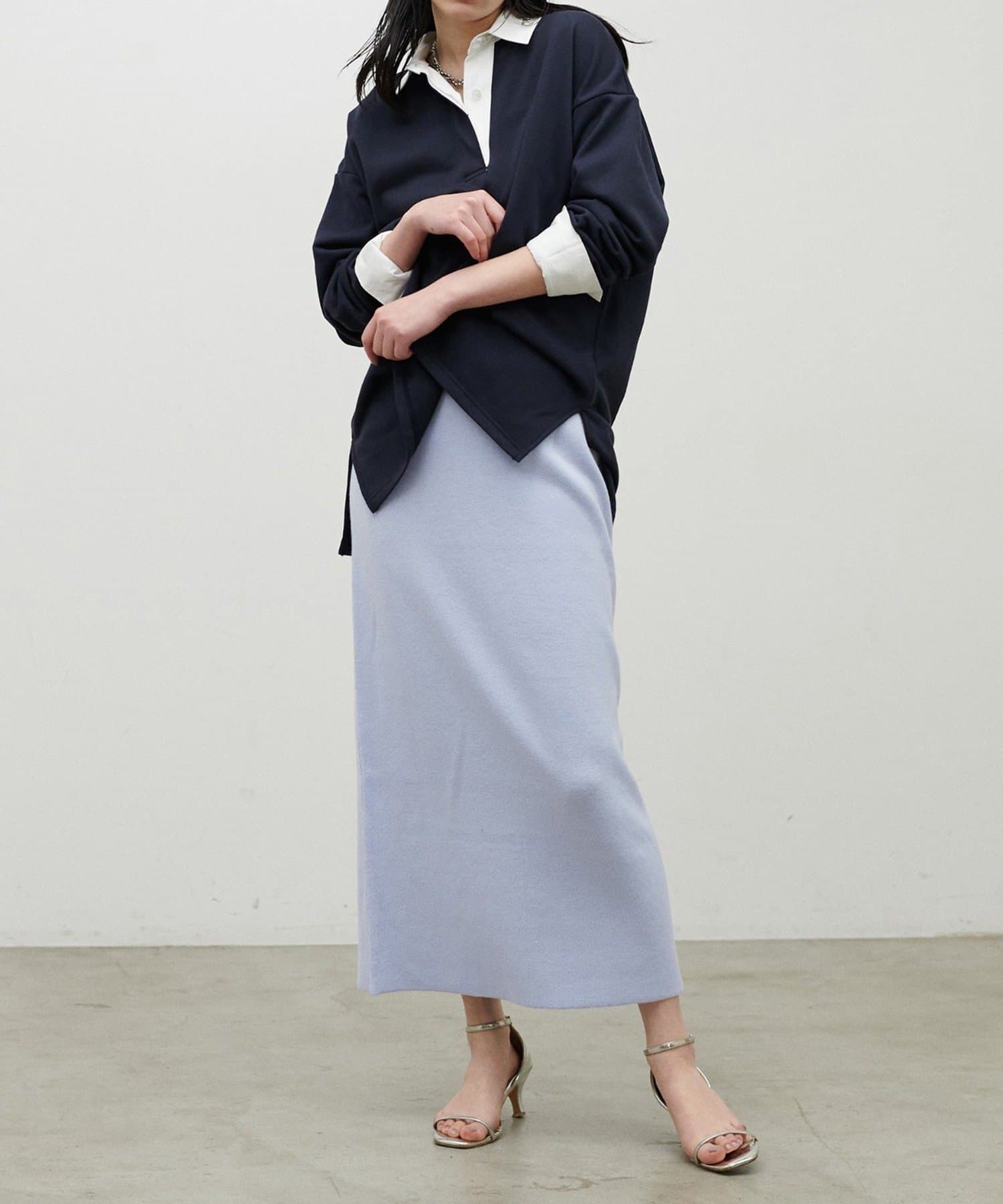 NICE CLAUP / OLIVE des OLIVE OUTLET(ナイスクラップ  / オリーブ デ オリーブ アウトレット) 【LARUTA】スエットライクニットスカート