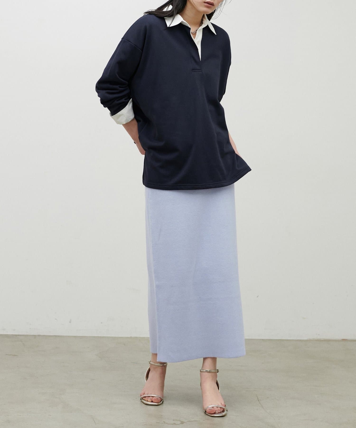 NICE CLAUP / OLIVE des OLIVE OUTLET(ナイスクラップ  / オリーブ デ オリーブ アウトレット) 【LARUTA】スエットライクニットスカート