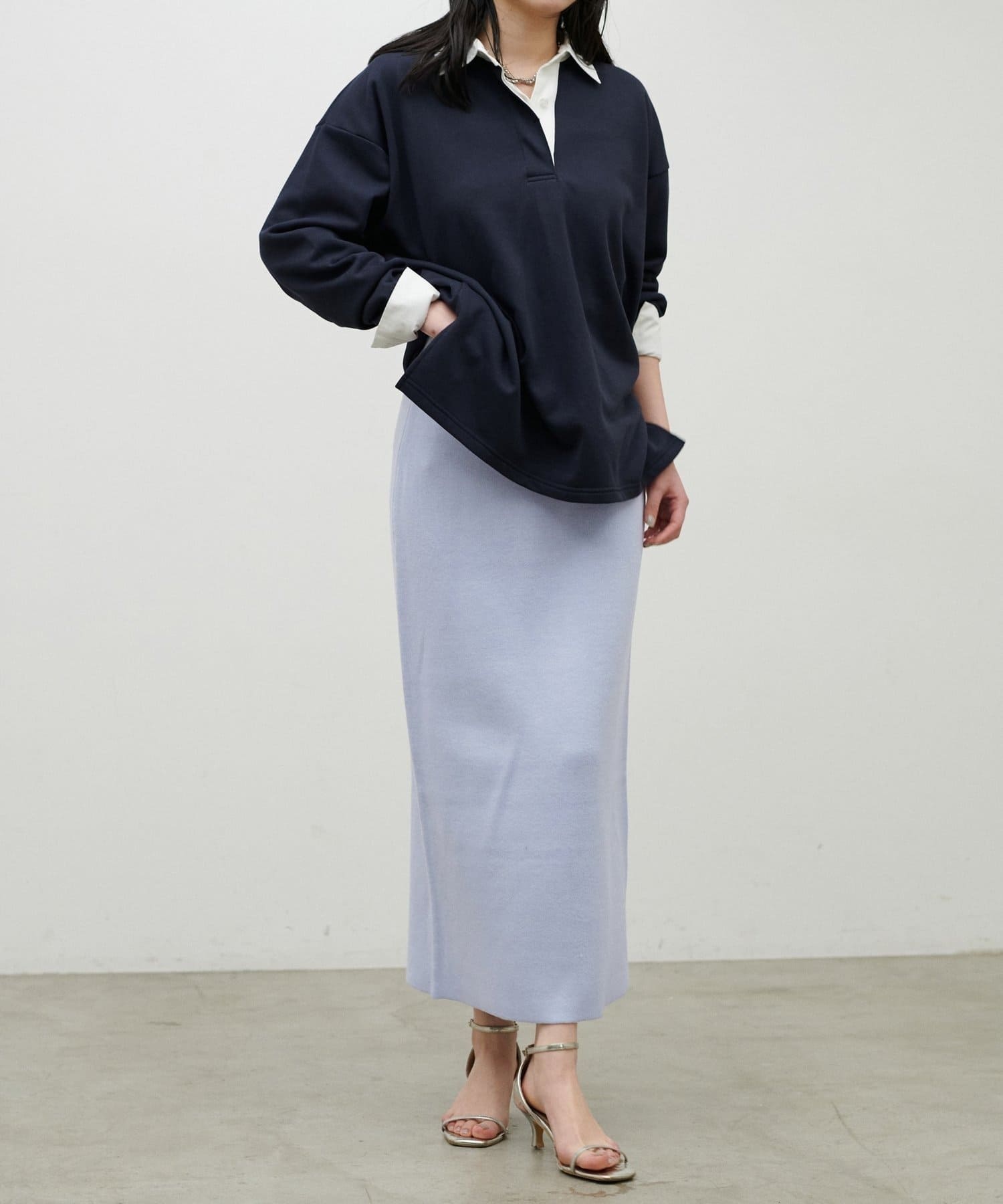 NICE CLAUP / OLIVE des OLIVE OUTLET(ナイスクラップ  / オリーブ デ オリーブ アウトレット) 【LARUTA】スエットライクニットスカート