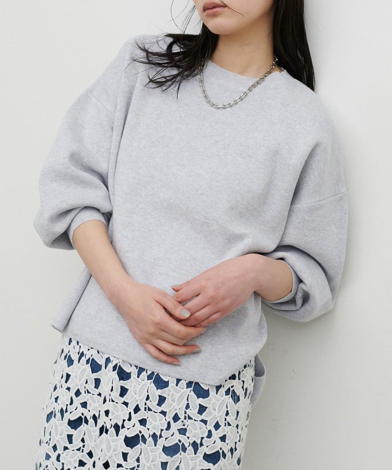 NICE CLAUP / OLIVE des OLIVE OUTLET(ナイスクラップ  / オリーブ デ オリーブ アウトレット) 【LARUTA】スエットライクミラノリブニットプルオーバー