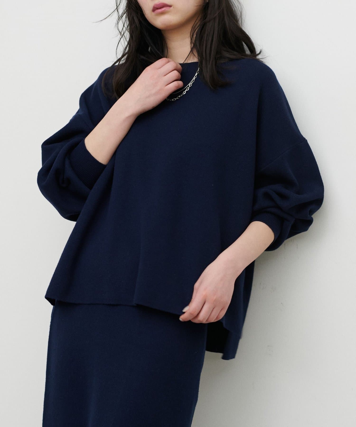 NICE CLAUP / OLIVE des OLIVE OUTLET(ナイスクラップ  / オリーブ デ オリーブ アウトレット) 【LARUTA】スエットライクミラノリブニットプルオーバー