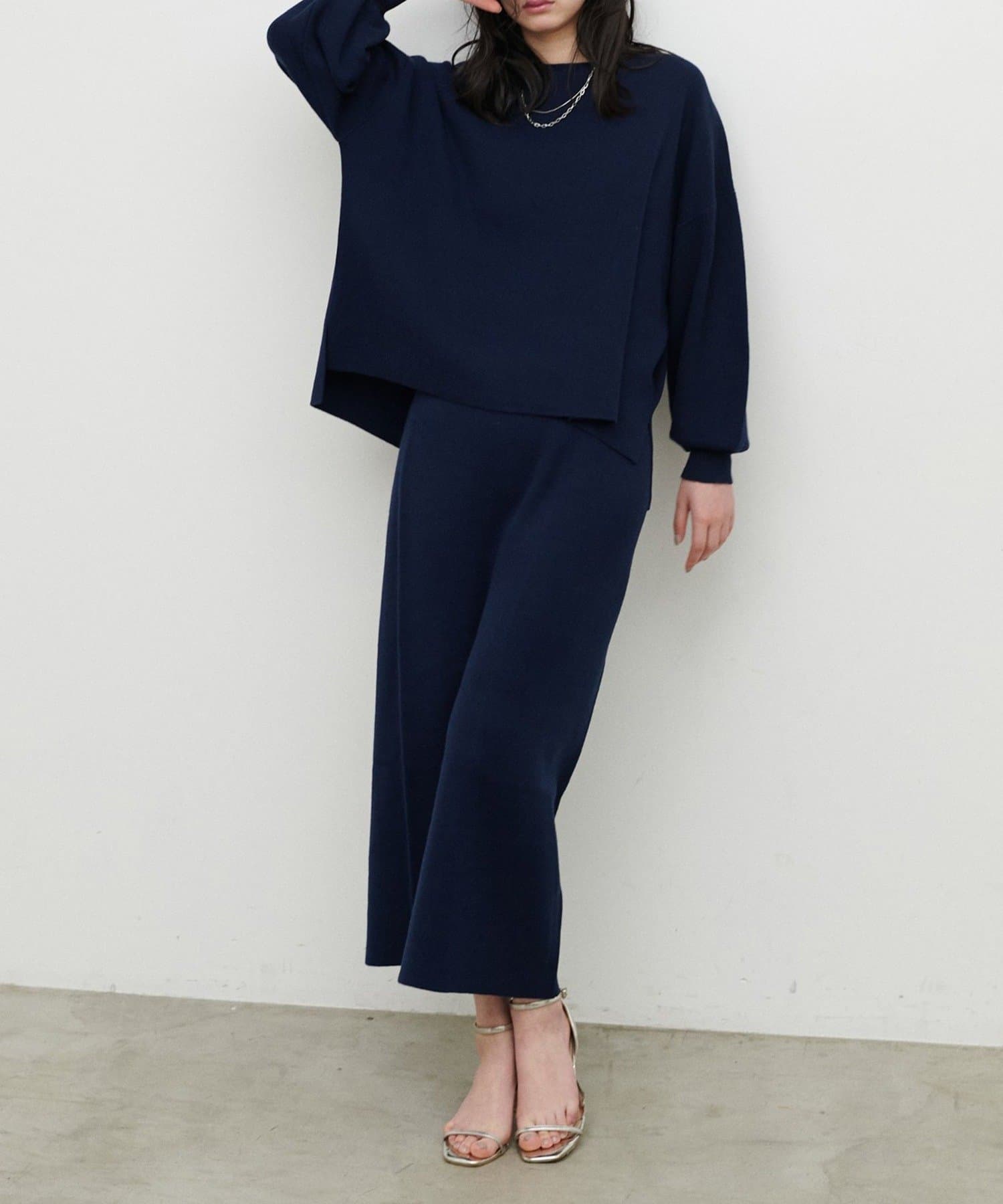 NICE CLAUP / OLIVE des OLIVE OUTLET(ナイスクラップ  / オリーブ デ オリーブ アウトレット) 【LARUTA】スエットライクミラノリブニットプルオーバー