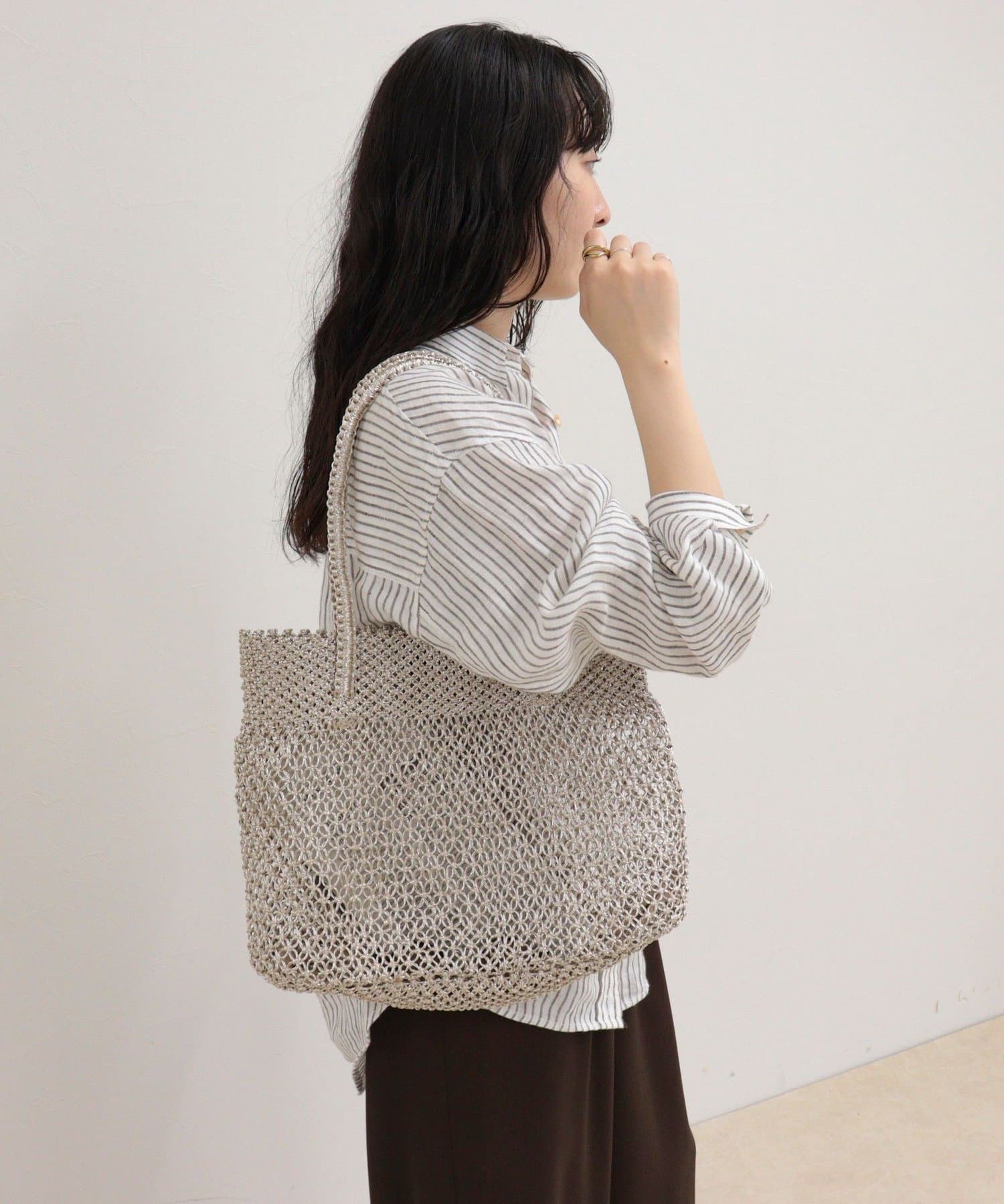 FREDY & GLOSTER(フレディ アンド グロスター) 【BAGMATI/バグマティ】ラメコードメッシュトートバッグ