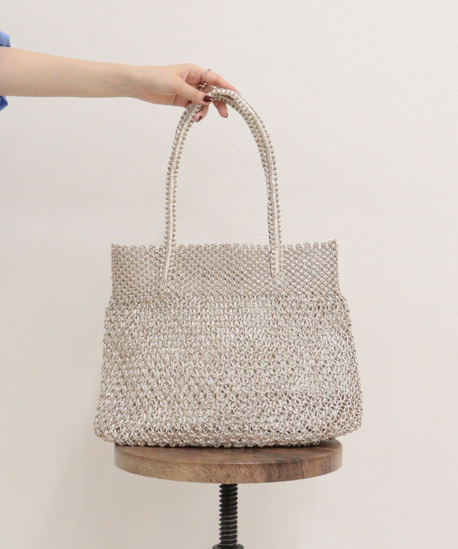 FREDY & GLOSTER(フレディ アンド グロスター) 【BAGMATI/バグマティ】ラメコードメッシュトートバッグ