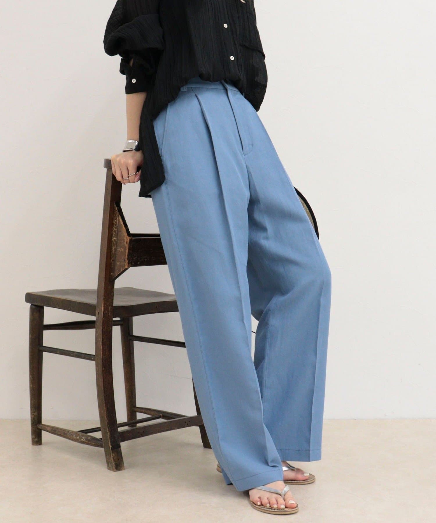 FREDY & GLOSTER(フレディ アンド グロスター) ハイブリッドリネンタックスラックス