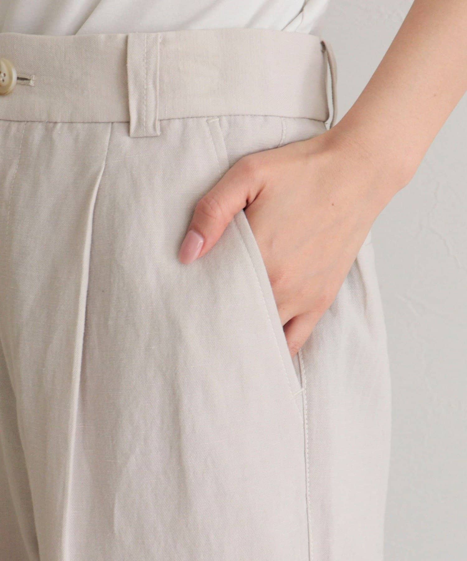 FREDY & GLOSTER(フレディ アンド グロスター) ハイブリッドリネンタックスラックス