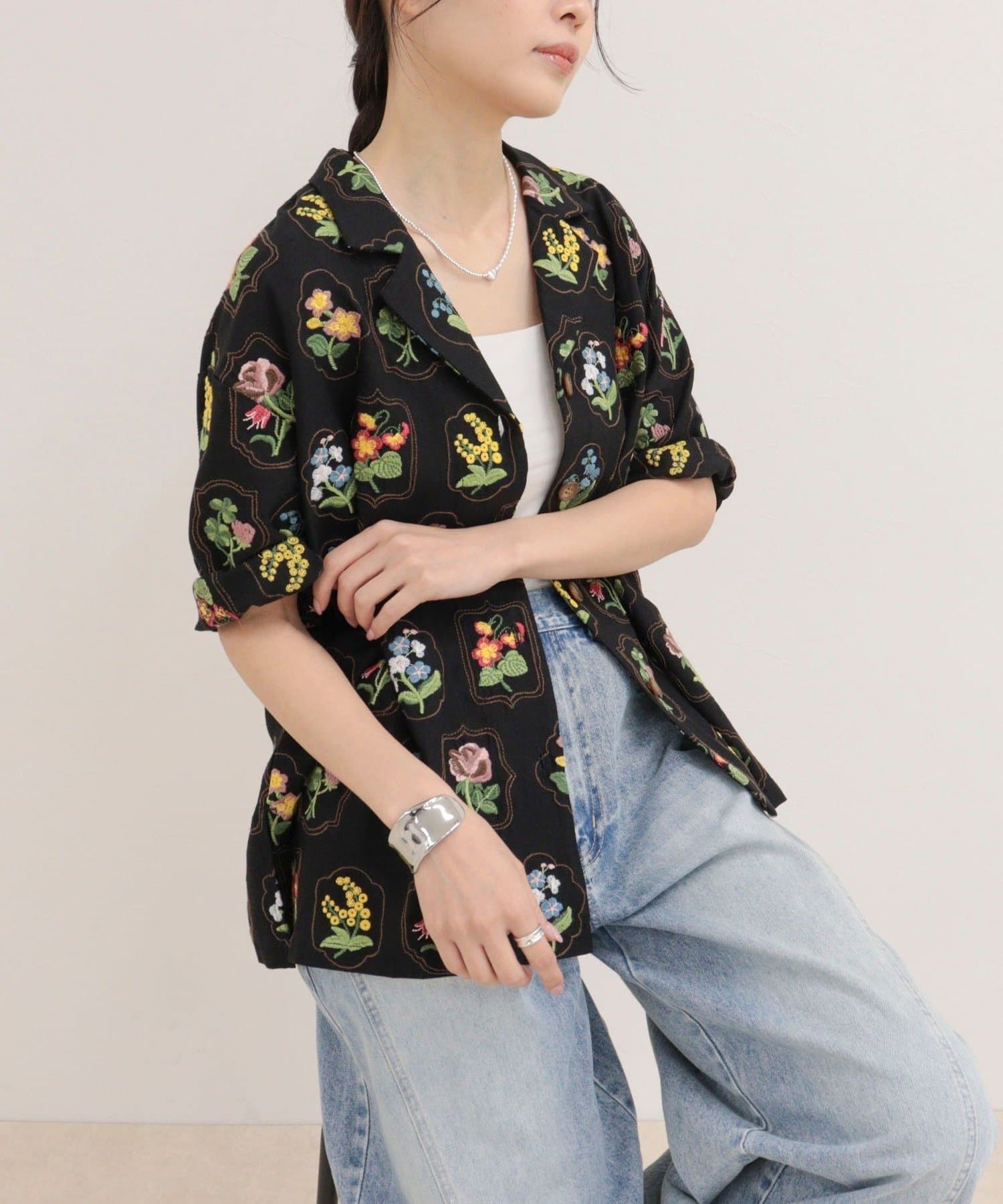 FREDY & GLOSTER(フレディ アンド グロスター) エンブロイダリージャケットシャツ