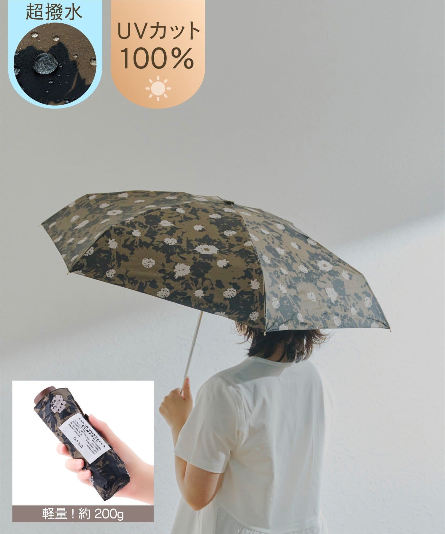 salut!(サリュ) 《超撥水》ALLIN晴雨兼用軽量傘折ミラ