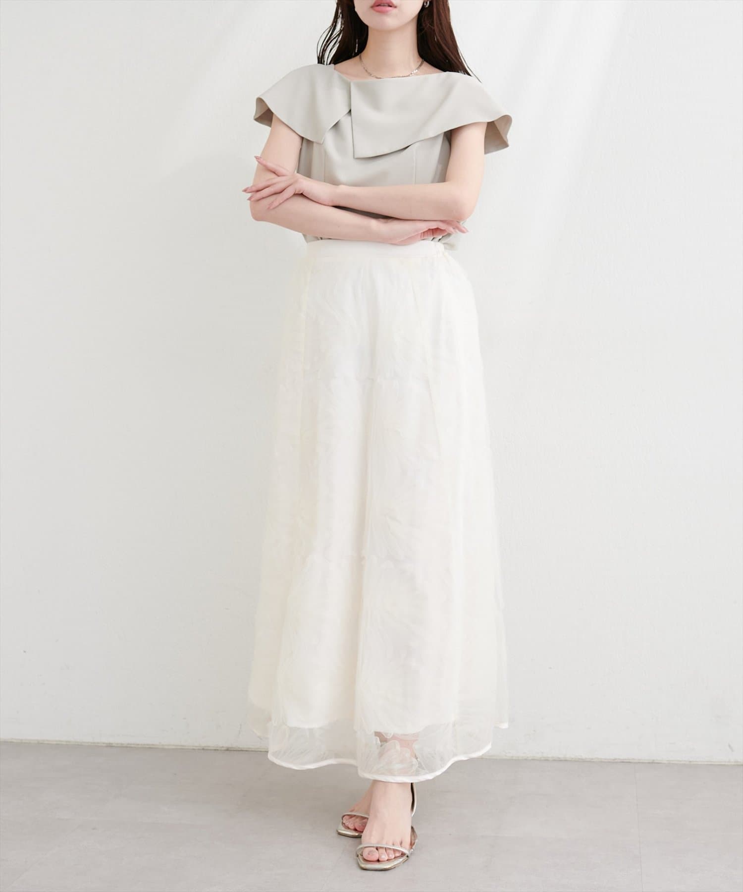 natural couture(ナチュラルクチュール) フラワーチュールスカート