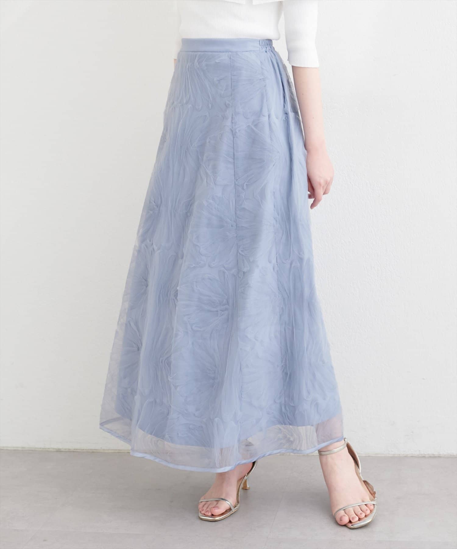 natural couture(ナチュラルクチュール) フラワーチュールスカート