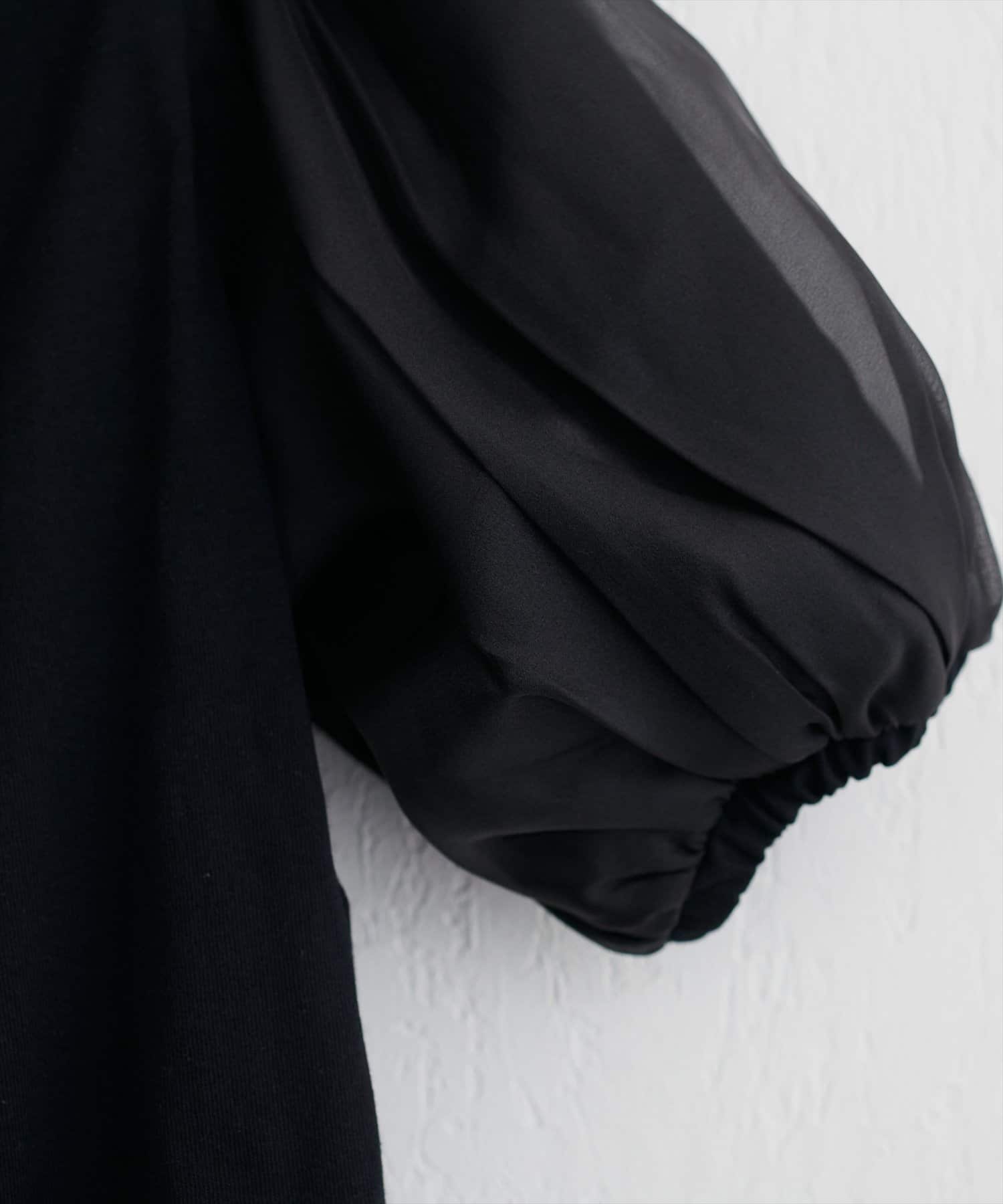 natural couture(ナチュラルクチュール) オーガンジーパフスリーブT