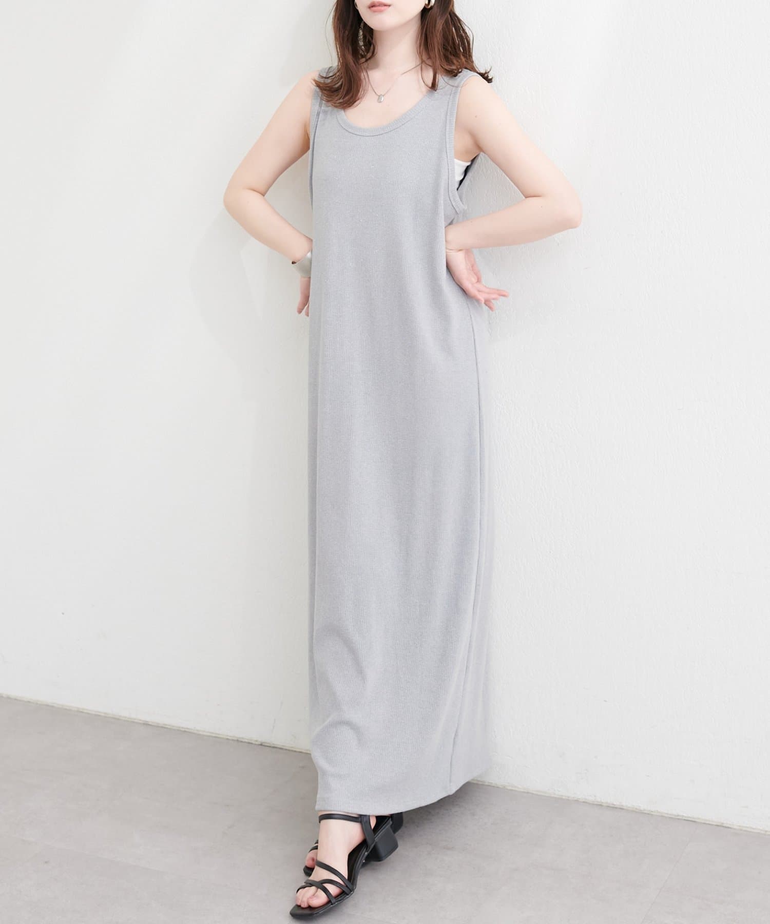 natural couture(ナチュラルクチュール) ラメテレコワンピース