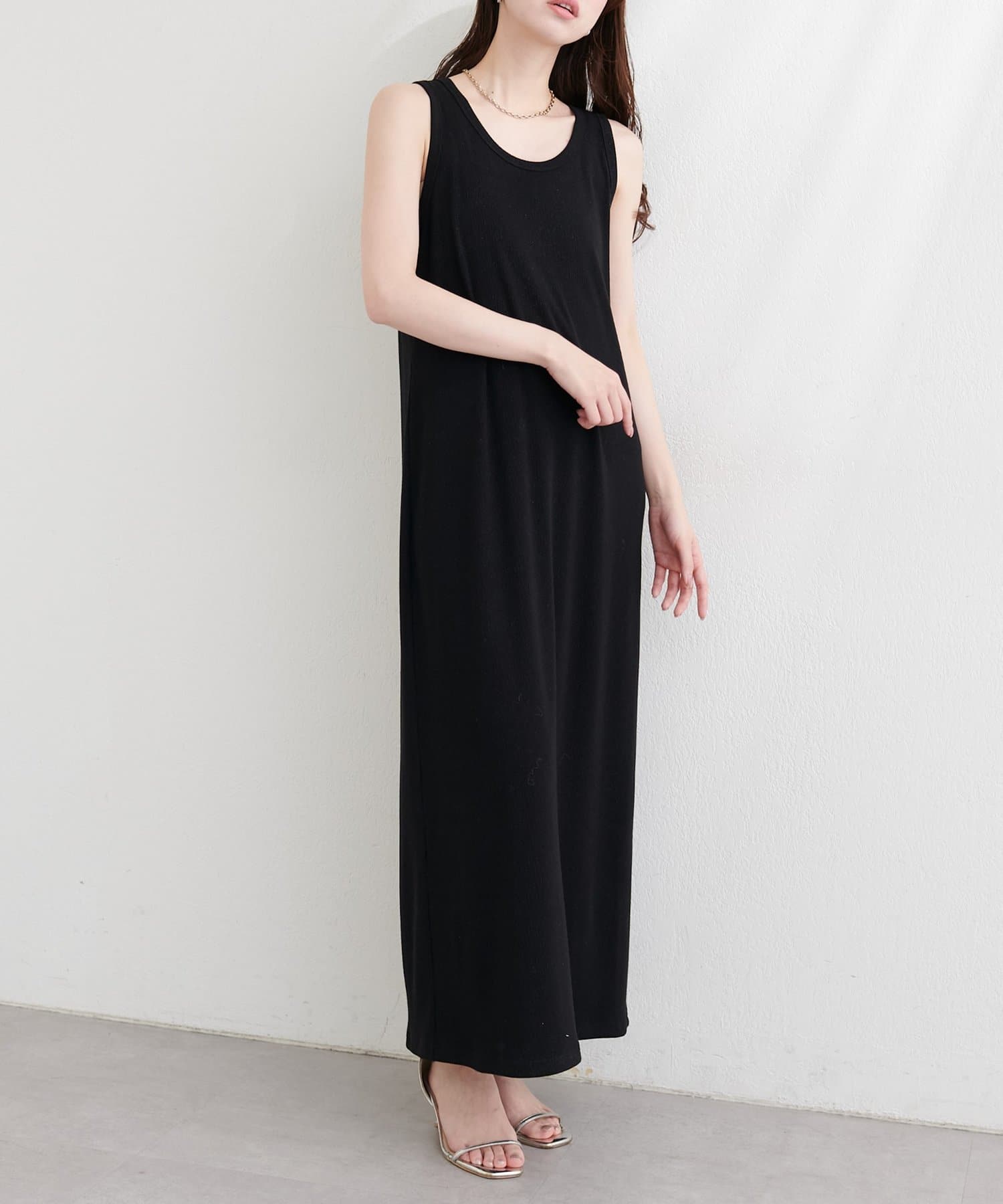 natural couture(ナチュラルクチュール) ラメテレコワンピース