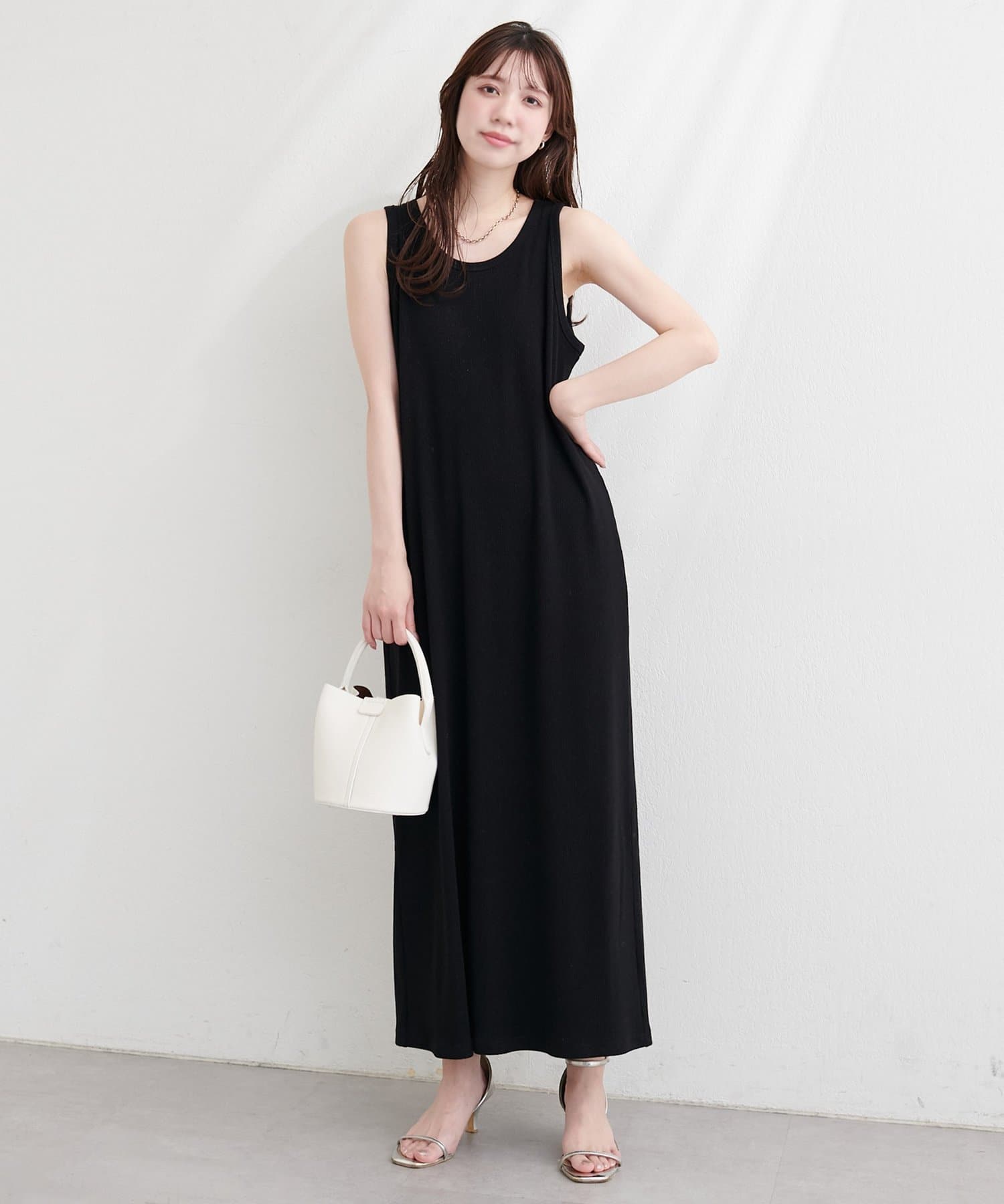 natural couture(ナチュラルクチュール) ラメテレコワンピース