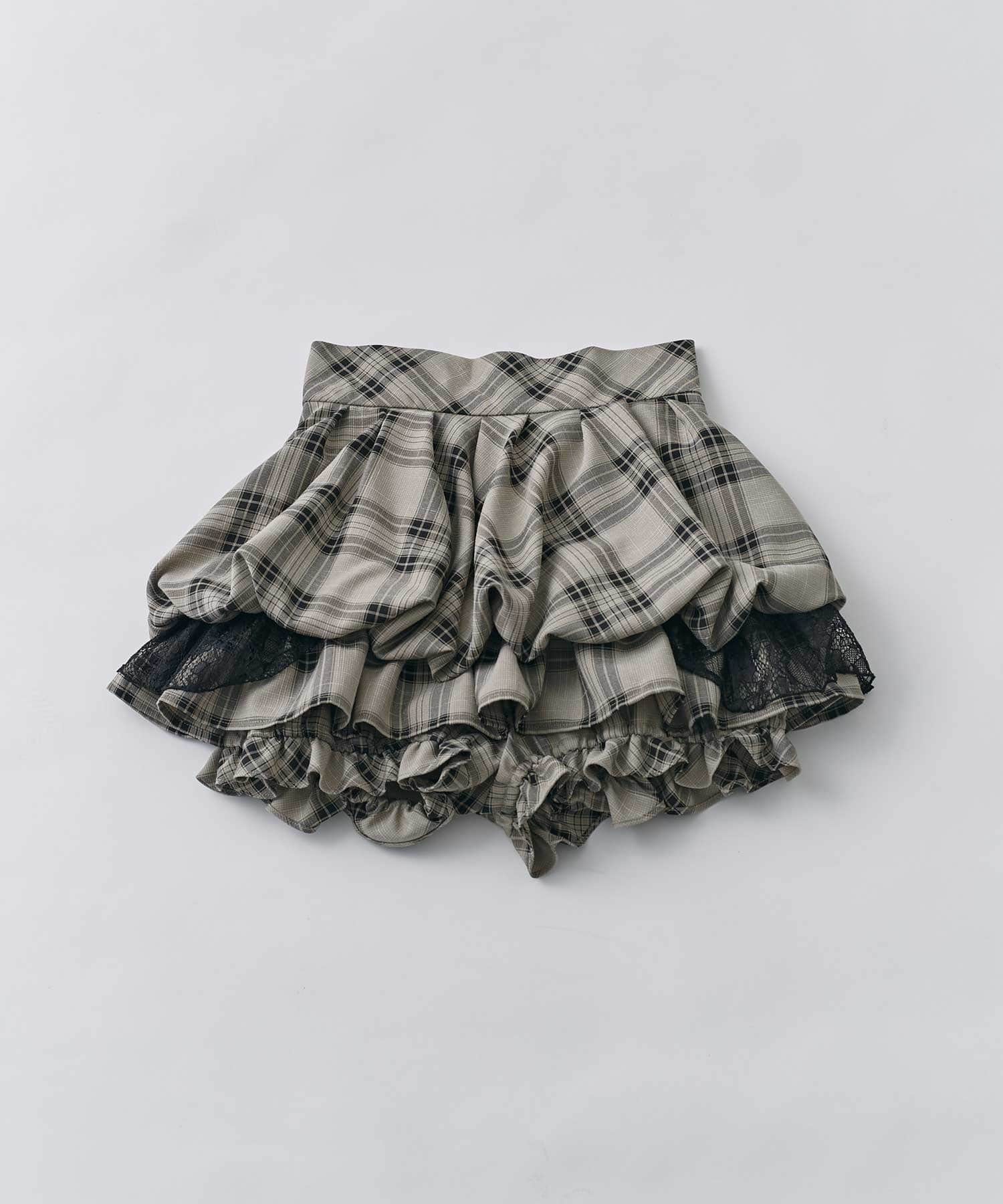 Belle Charme(ベルシャルム) Balloon Lace Mini Skirt