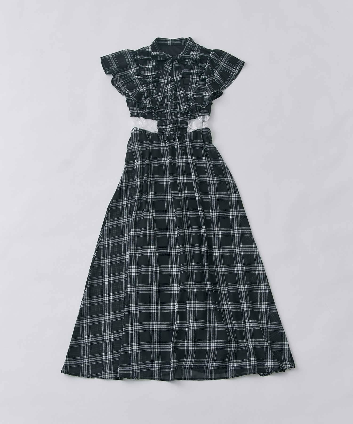 Belle Charme(ベルシャルム) Ribbon Neck Long Onepiece