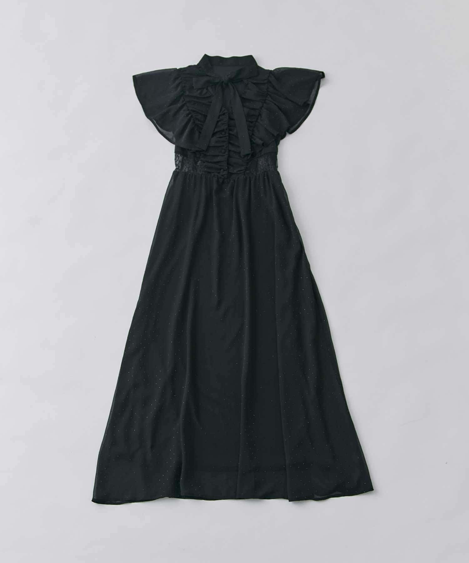 Belle Charme(ベルシャルム) Ribbon Neck Long Onepiece