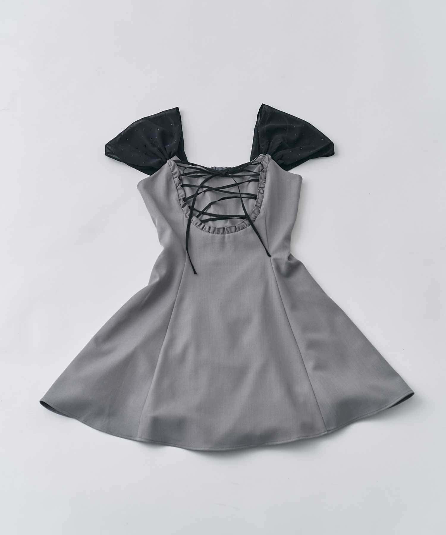 Belle Charme(ベルシャルム) Back Ribbon Flare Cami Onepiece