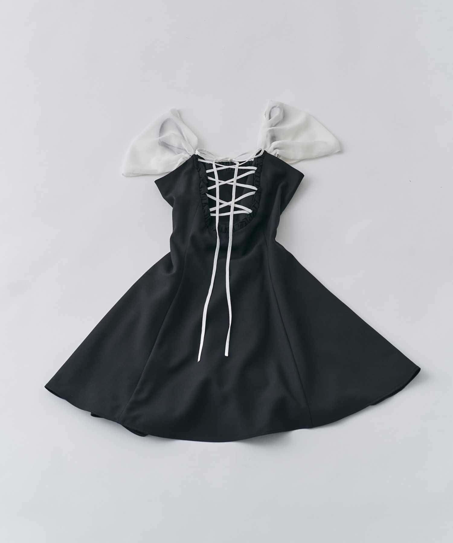 Belle Charme(ベルシャルム) Back Ribbon Flare Cami Onepiece