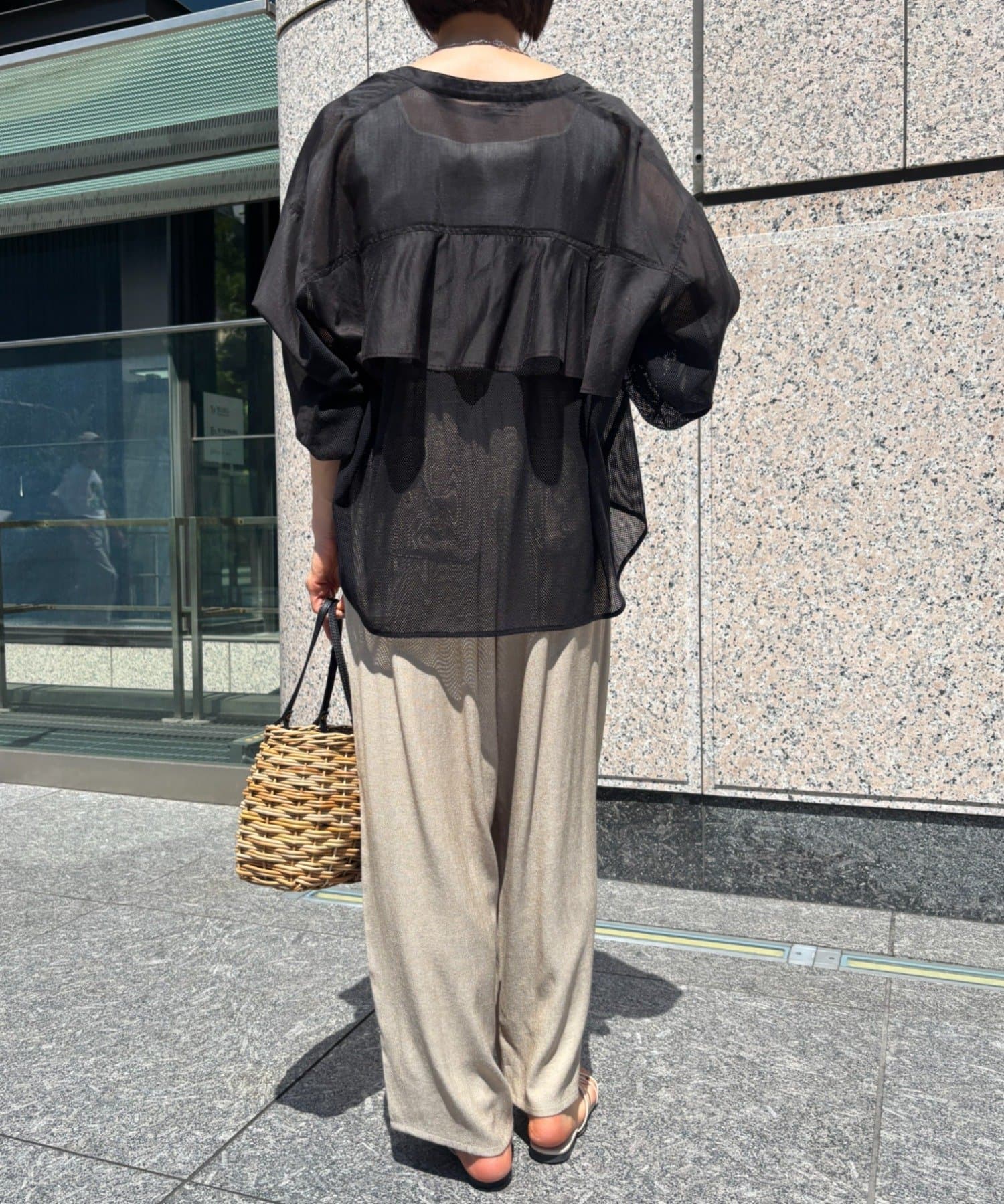 Jena　espace merveilleux(ジェナ　エスパスメルヴェイユ) バックラッフルメッシュジャケット