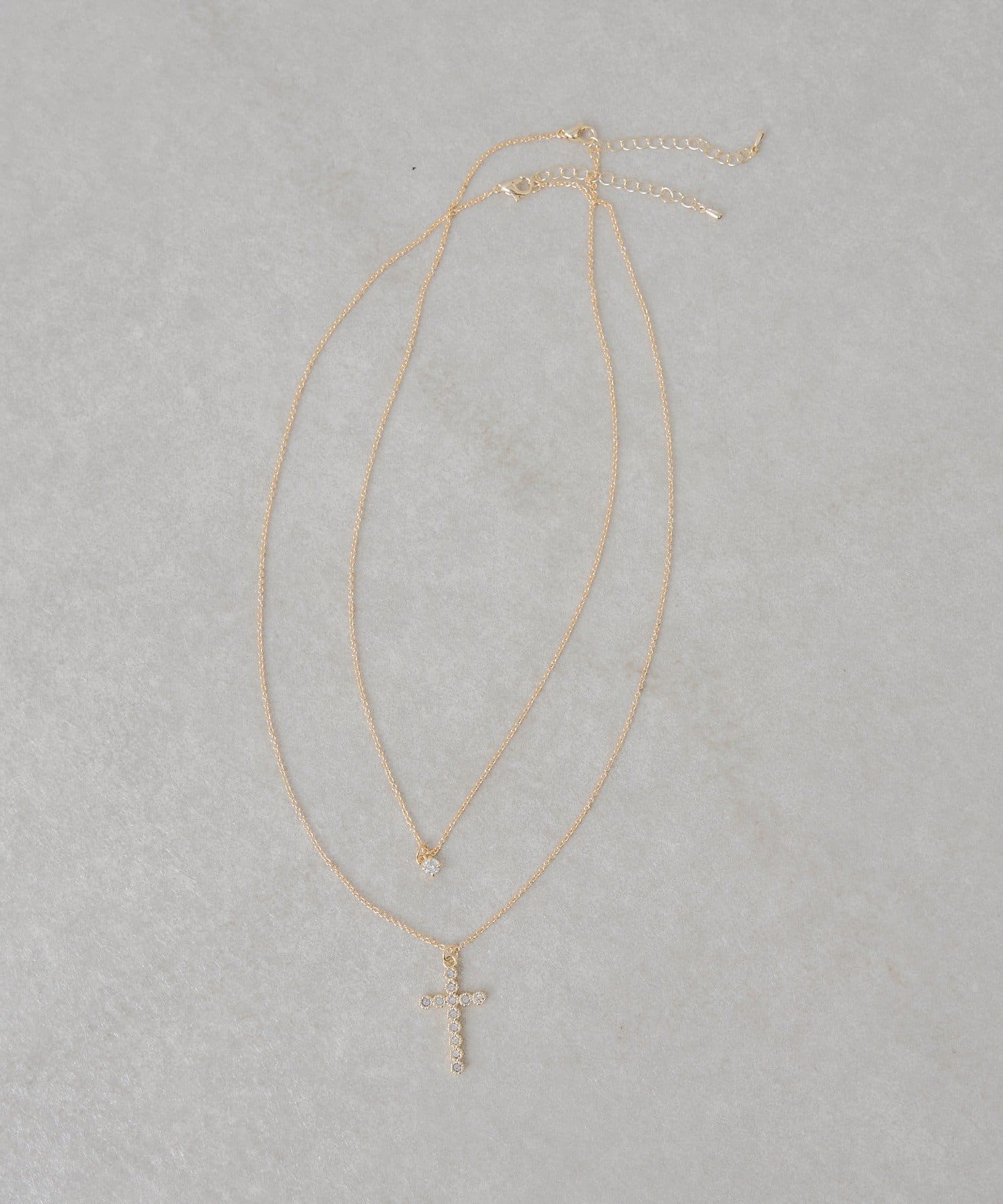 Chico(チコ) クロスビジュー2連ネックレス