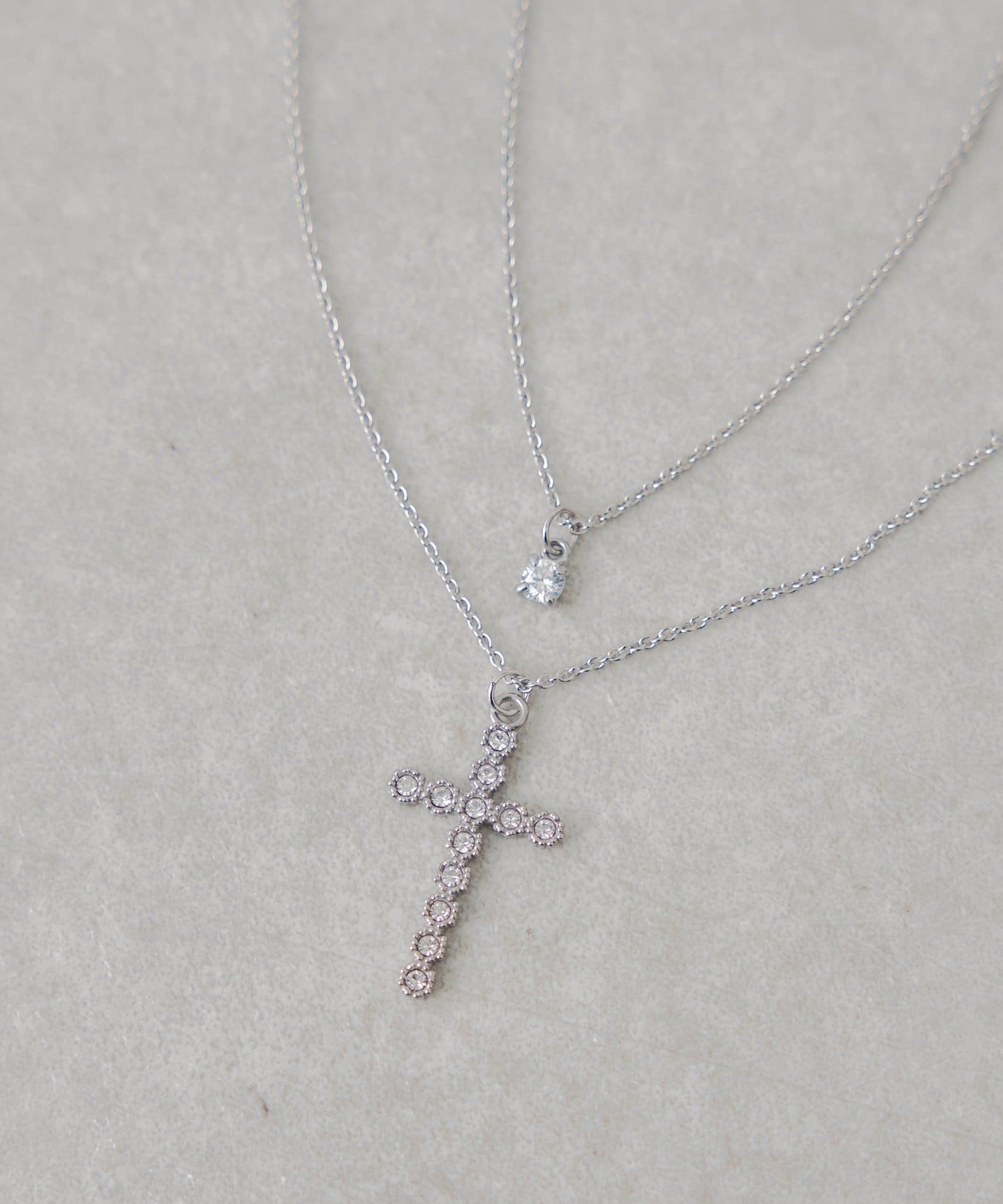 Chico(チコ) クロスビジュー2連ネックレス