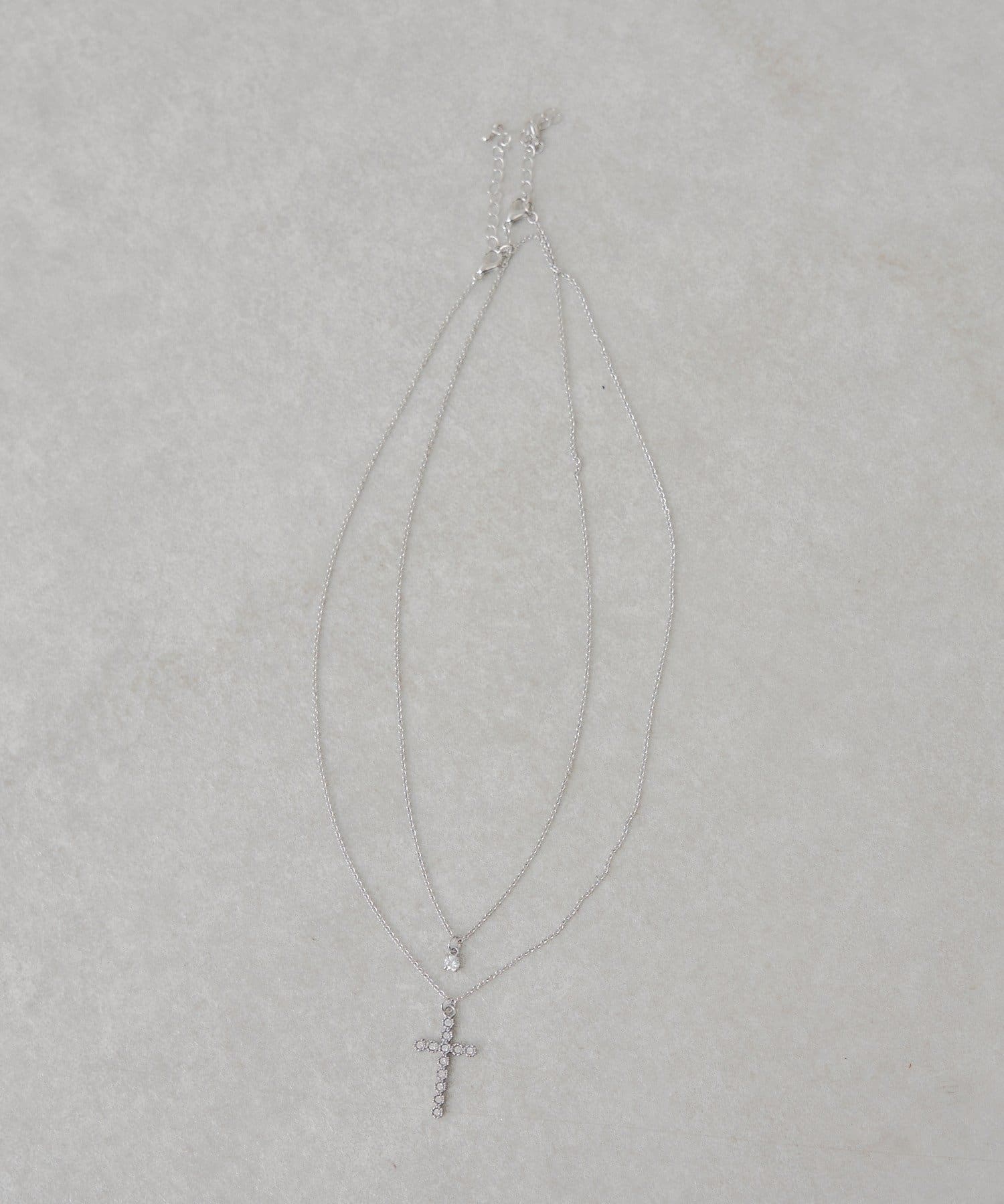 Chico(チコ) クロスビジュー2連ネックレス