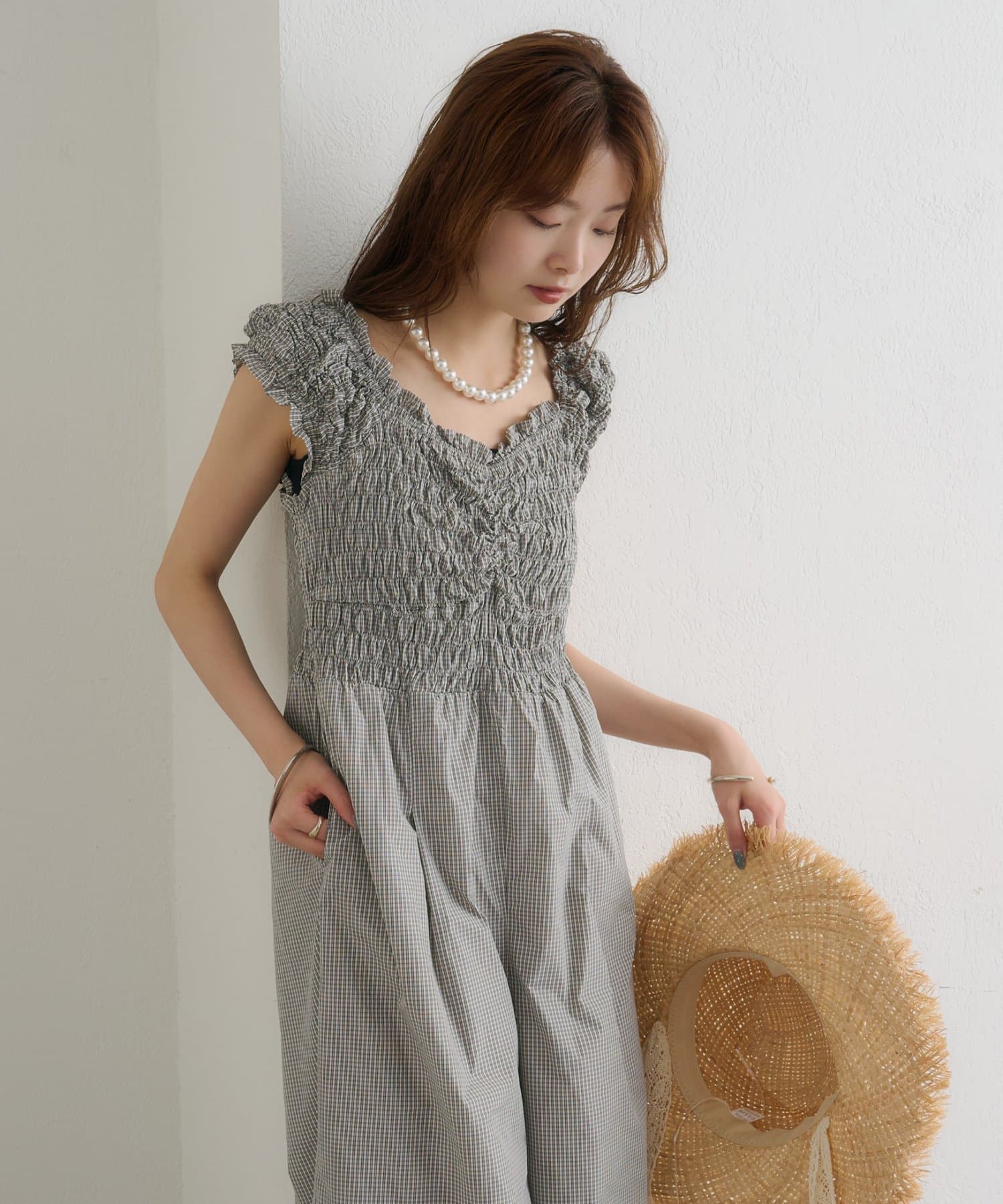 mystic(ミスティック) 【3日間限定！10％OFF】シャーリングバックシャンオールインワン