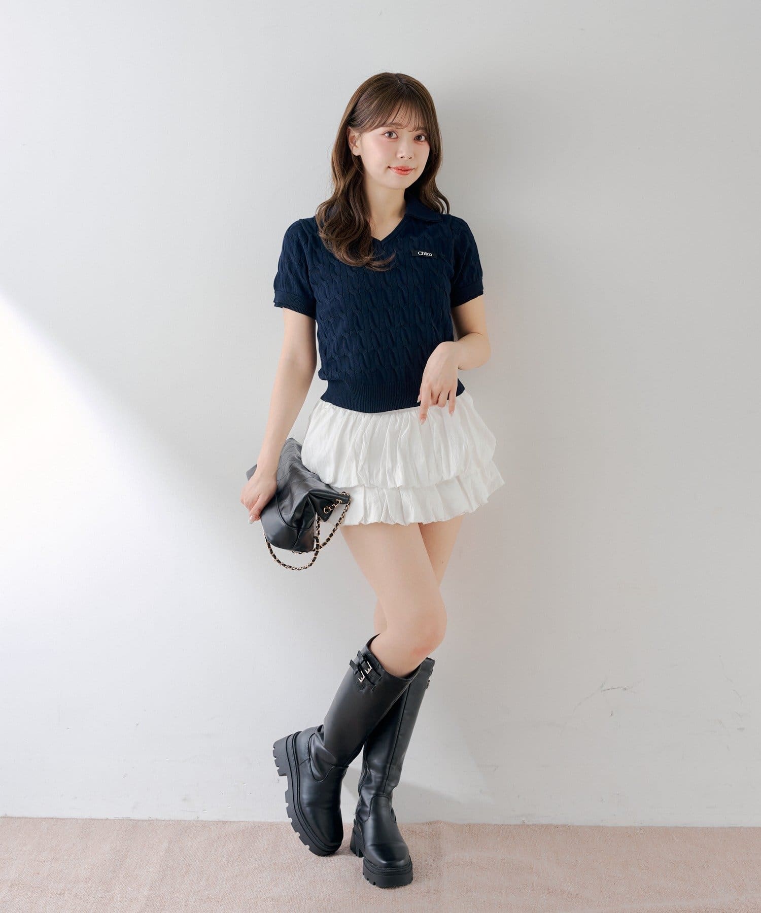 Chico(チコ) レイヤードバルーンティアードスカート