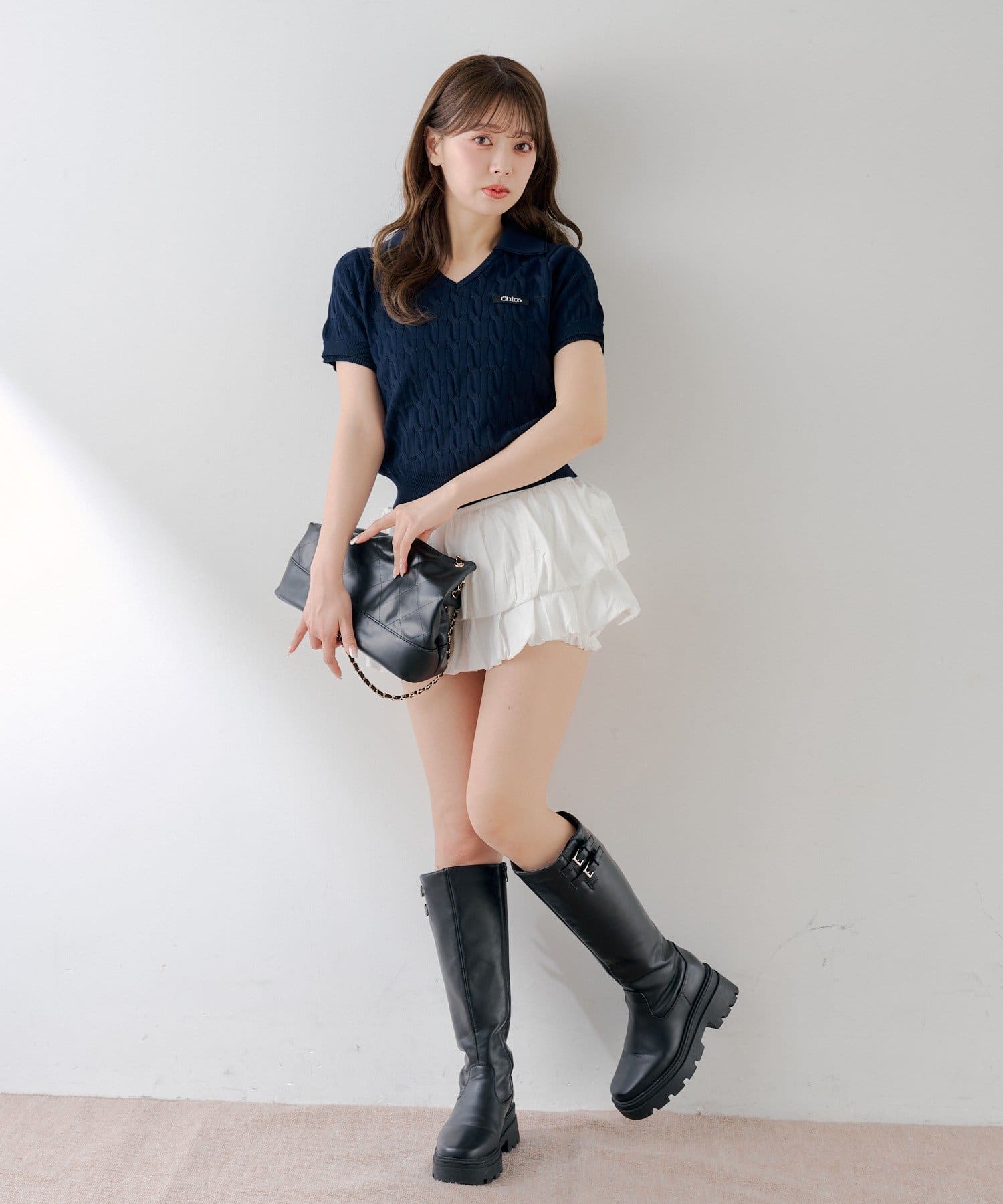 Chico(チコ) レイヤードバルーンティアードスカート