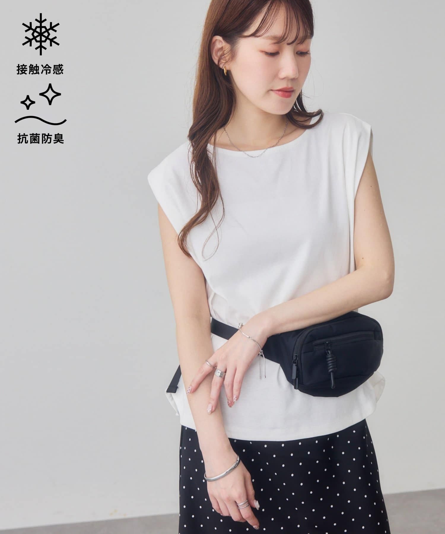 DISCOAT(ディスコート) 【接触冷感/抗菌防臭】コットンタックフレンチTシャツ