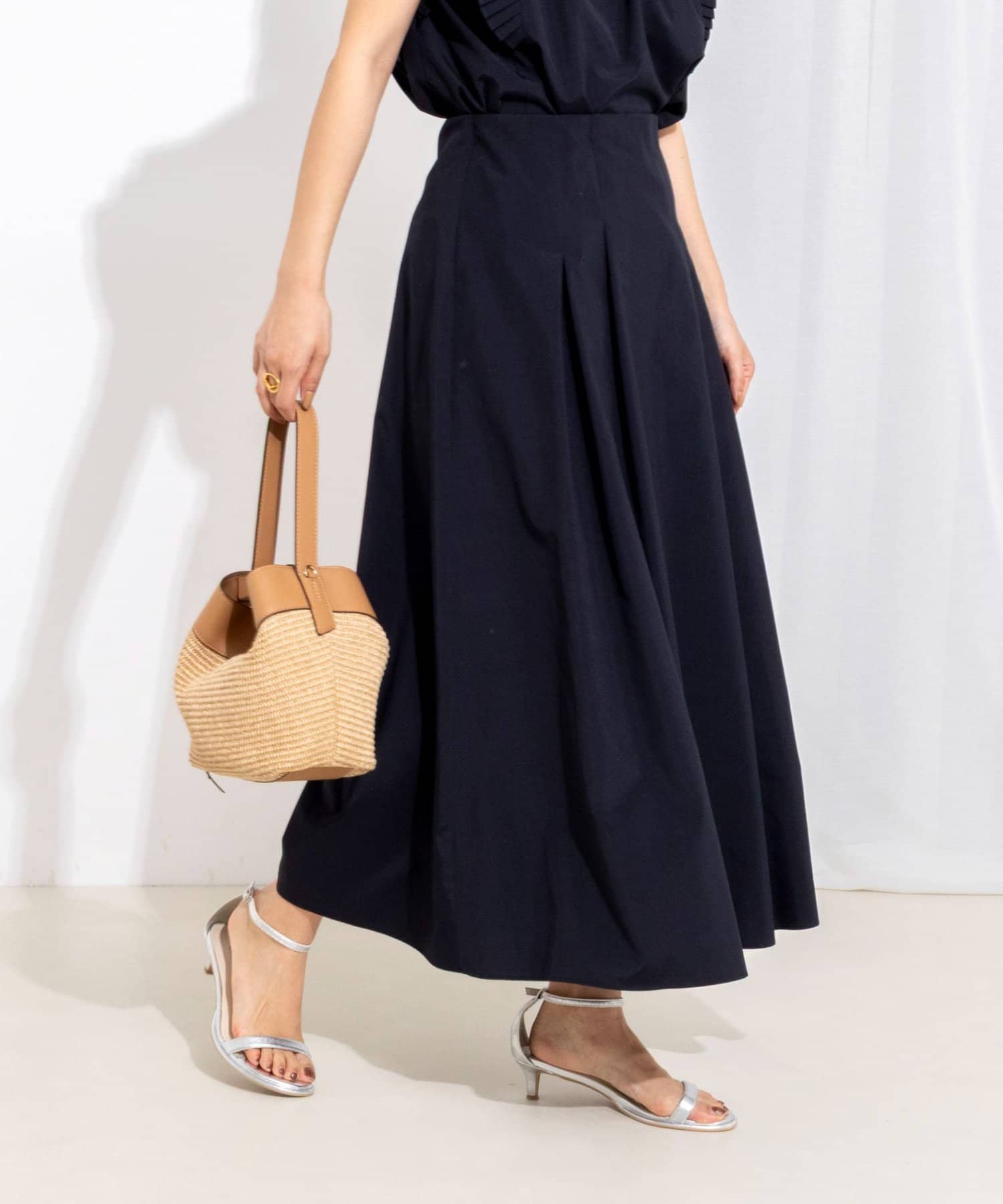 NOLLEY'S(ノーリーズ) 【一部WEB限定色アイテム】ウォッシャブル高機能タックフレアースカート