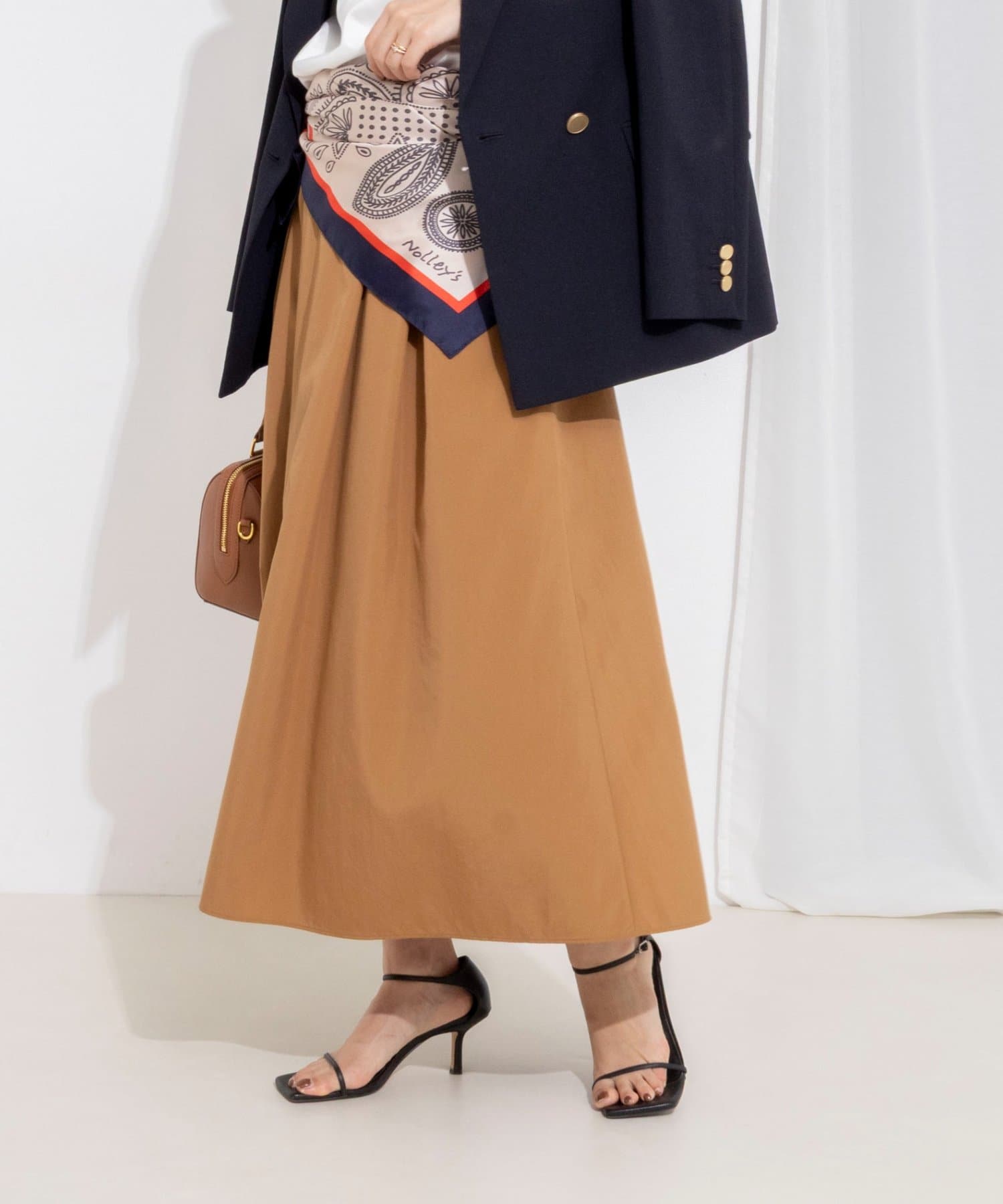 NOLLEY'S(ノーリーズ) 【一部WEB限定色アイテム】ウォッシャブル高機能タックフレアースカート