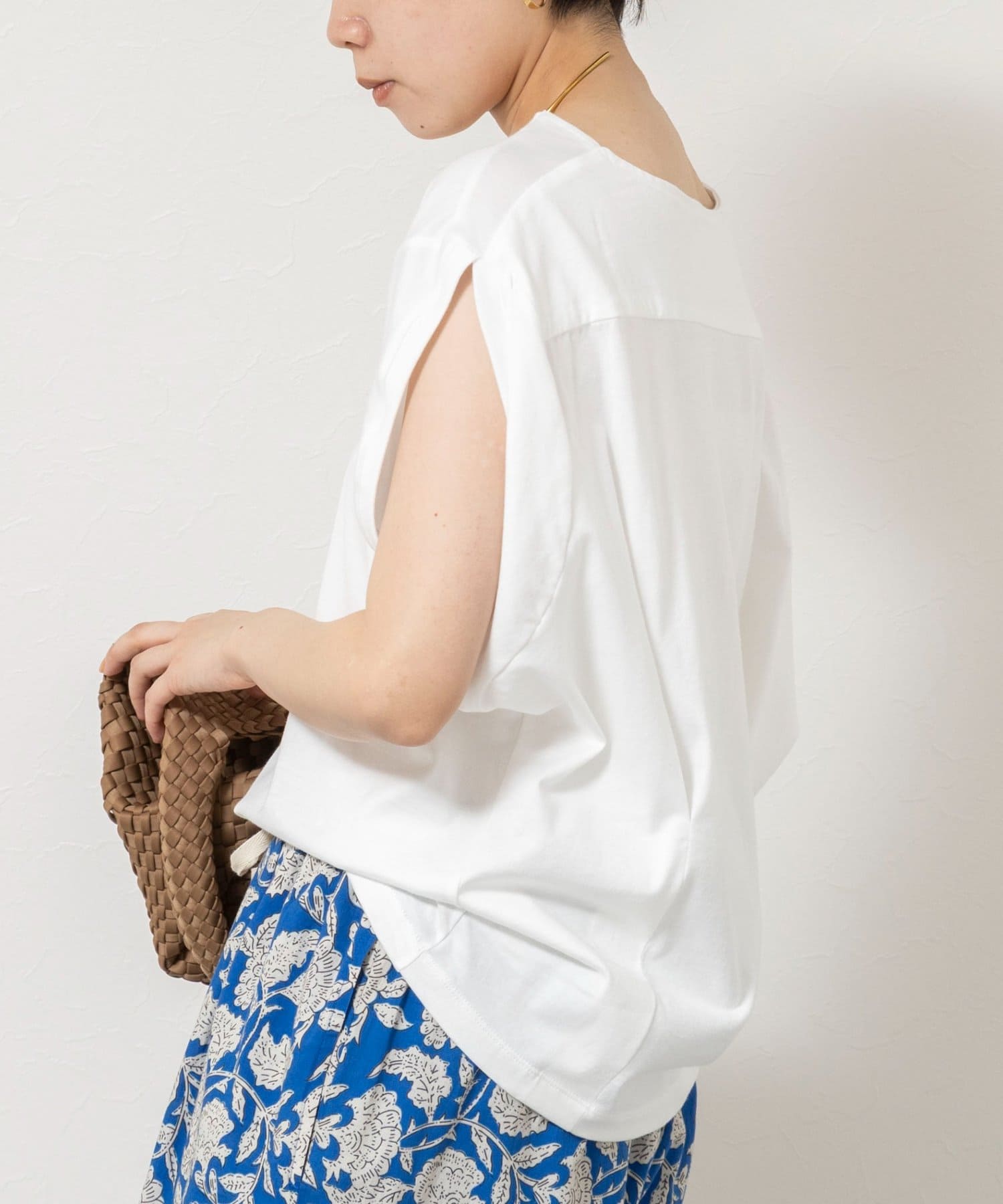 NOLLEY'S(ノーリーズ) 変形フレンチスリーブボートネックカットソー