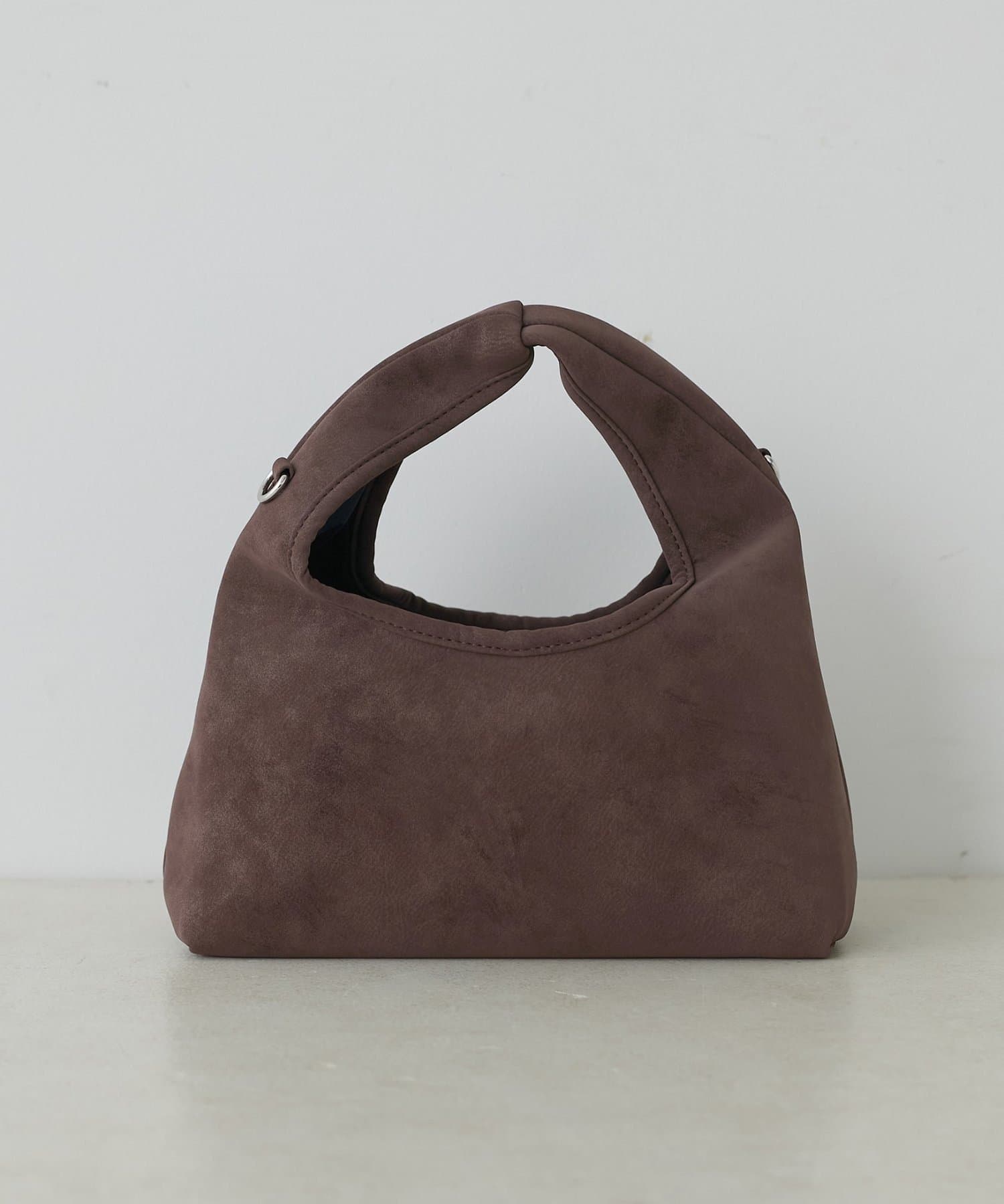 NICE CLAUP / OLIVE des OLIVE OUTLET(ナイスクラップ  / オリーブ デ オリーブ アウトレット) 【natural couture】リボン付きスエードバッグ