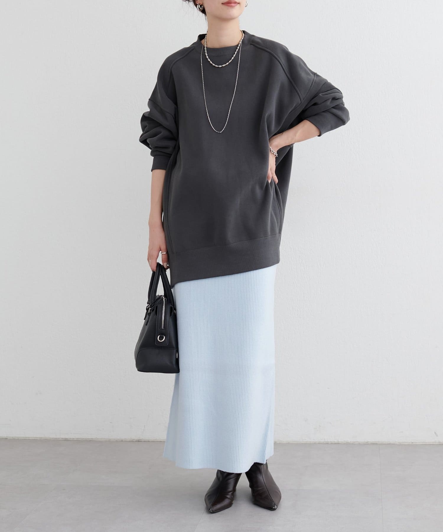 NICE CLAUP / OLIVE des OLIVE OUTLET(ナイスクラップ  / オリーブ デ オリーブ アウトレット) 【LARUTA】カシミアタッチリブニットスカート