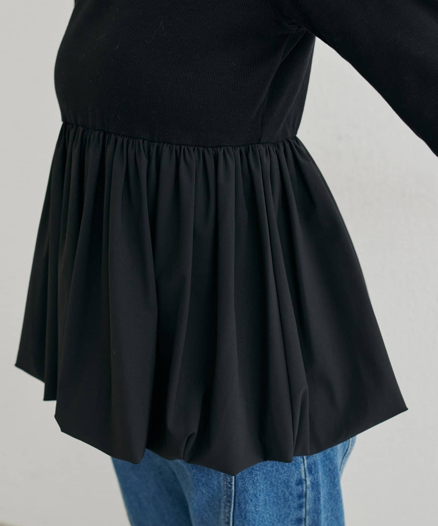 NICE CLAUP / OLIVE des OLIVE OUTLET(ナイスクラップ  / オリーブ デ オリーブ アウトレット) 【LARUTA】前後2WAY裾バルーンプルオーバー